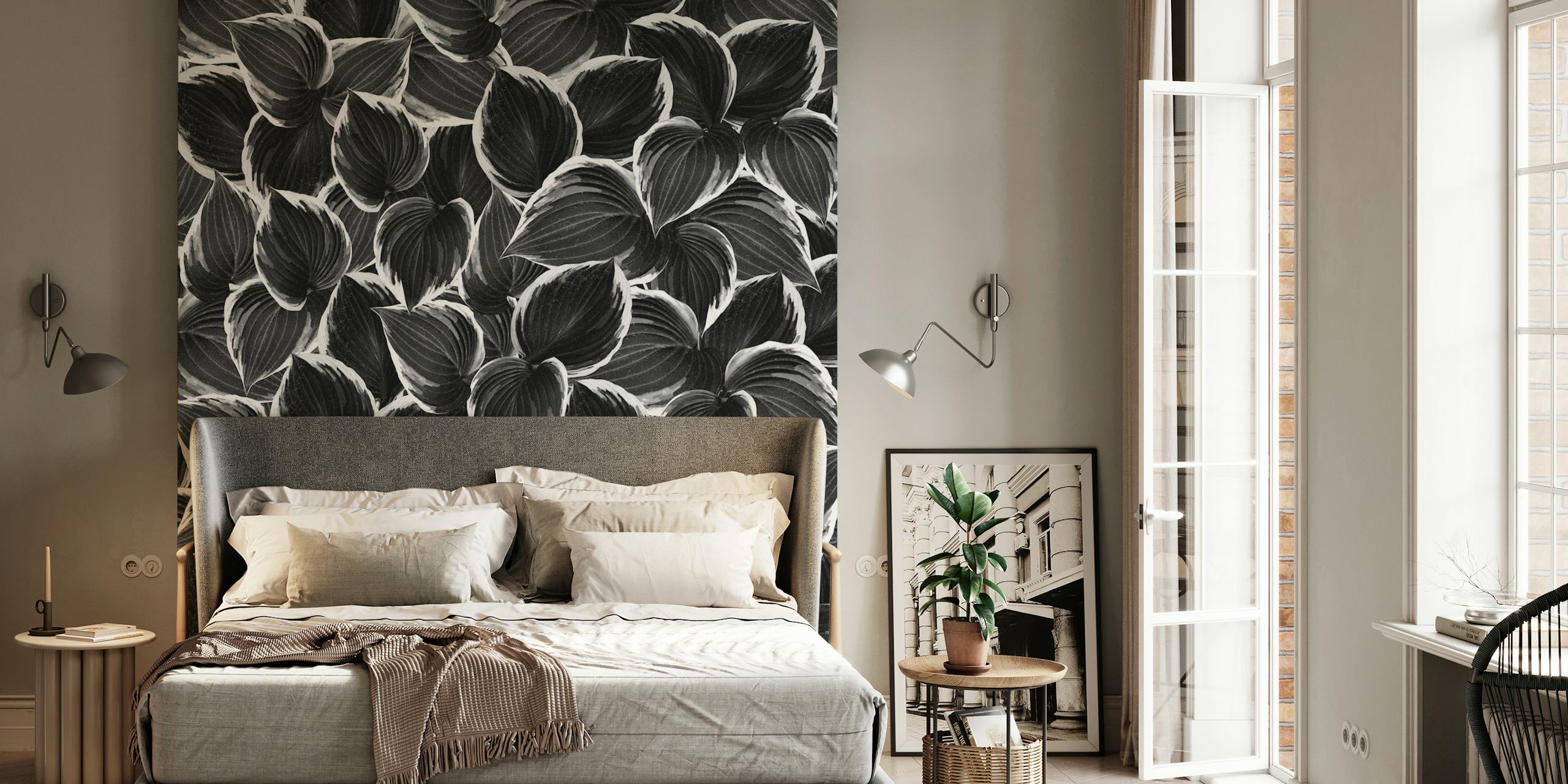 Black Leaves Dream tapetdesign