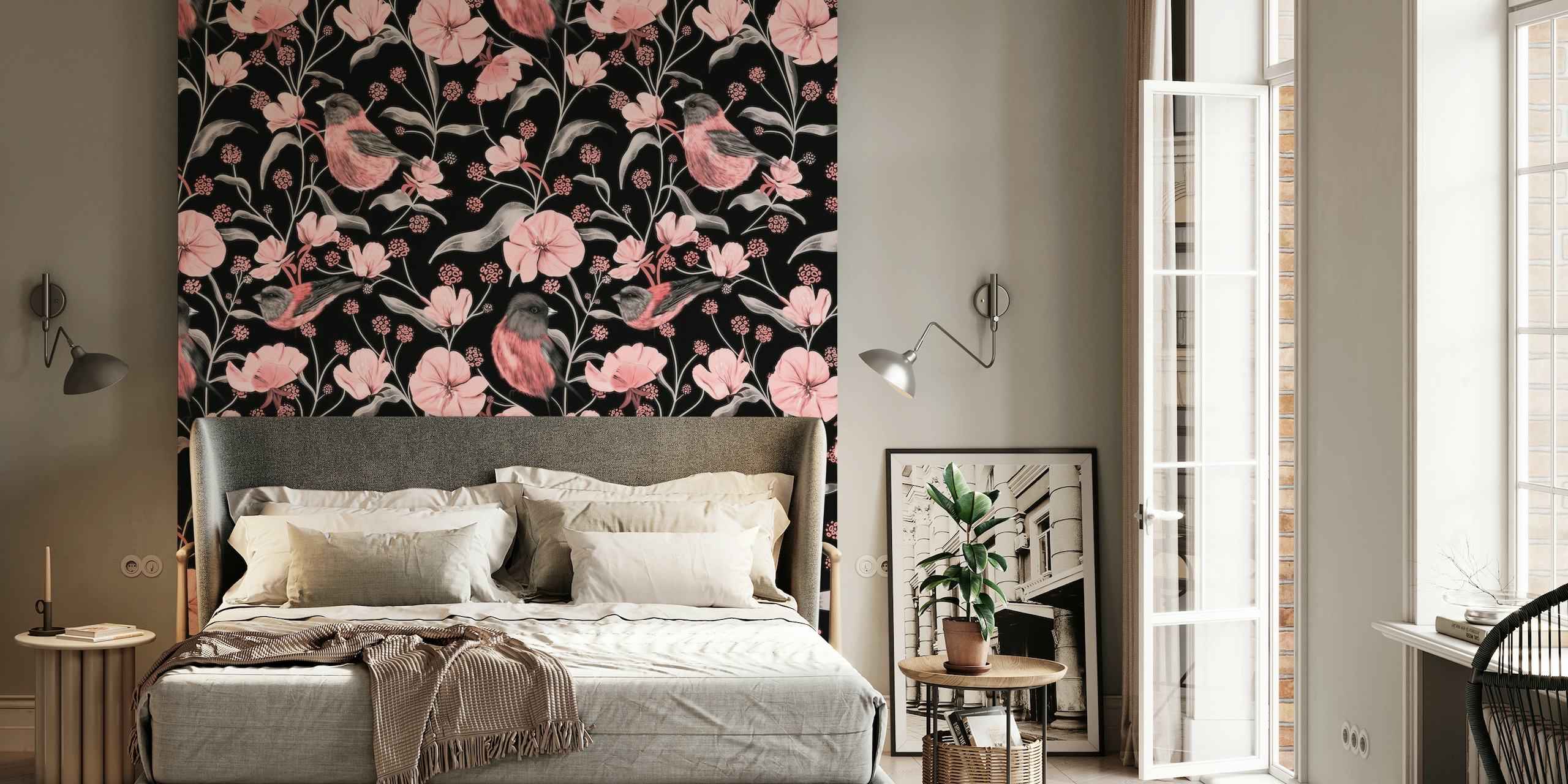 Pink Birds Seamless - M wallpaper