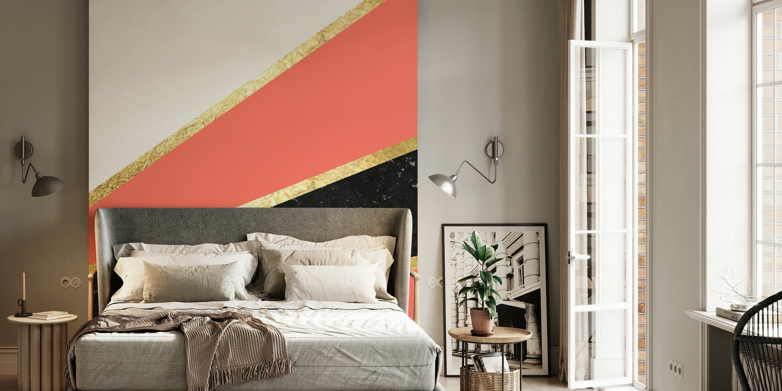 Living Coral Marble Stripes 1 behang