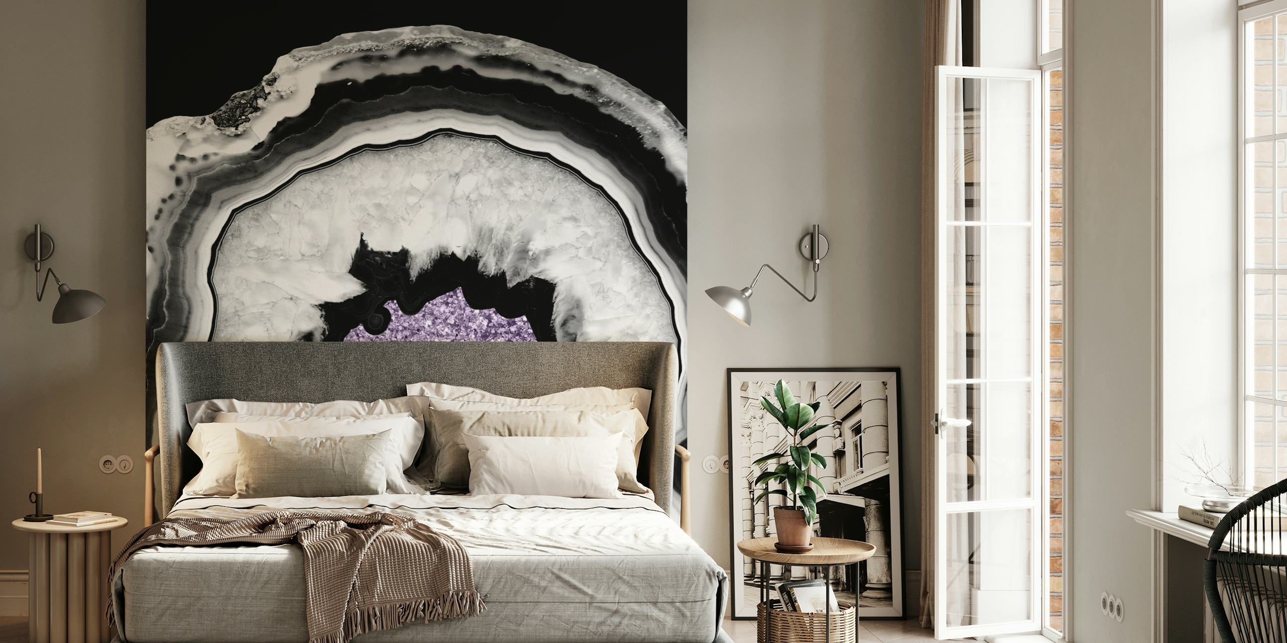 Agate Ultra Violet Glitter 2 wallpaper in a room