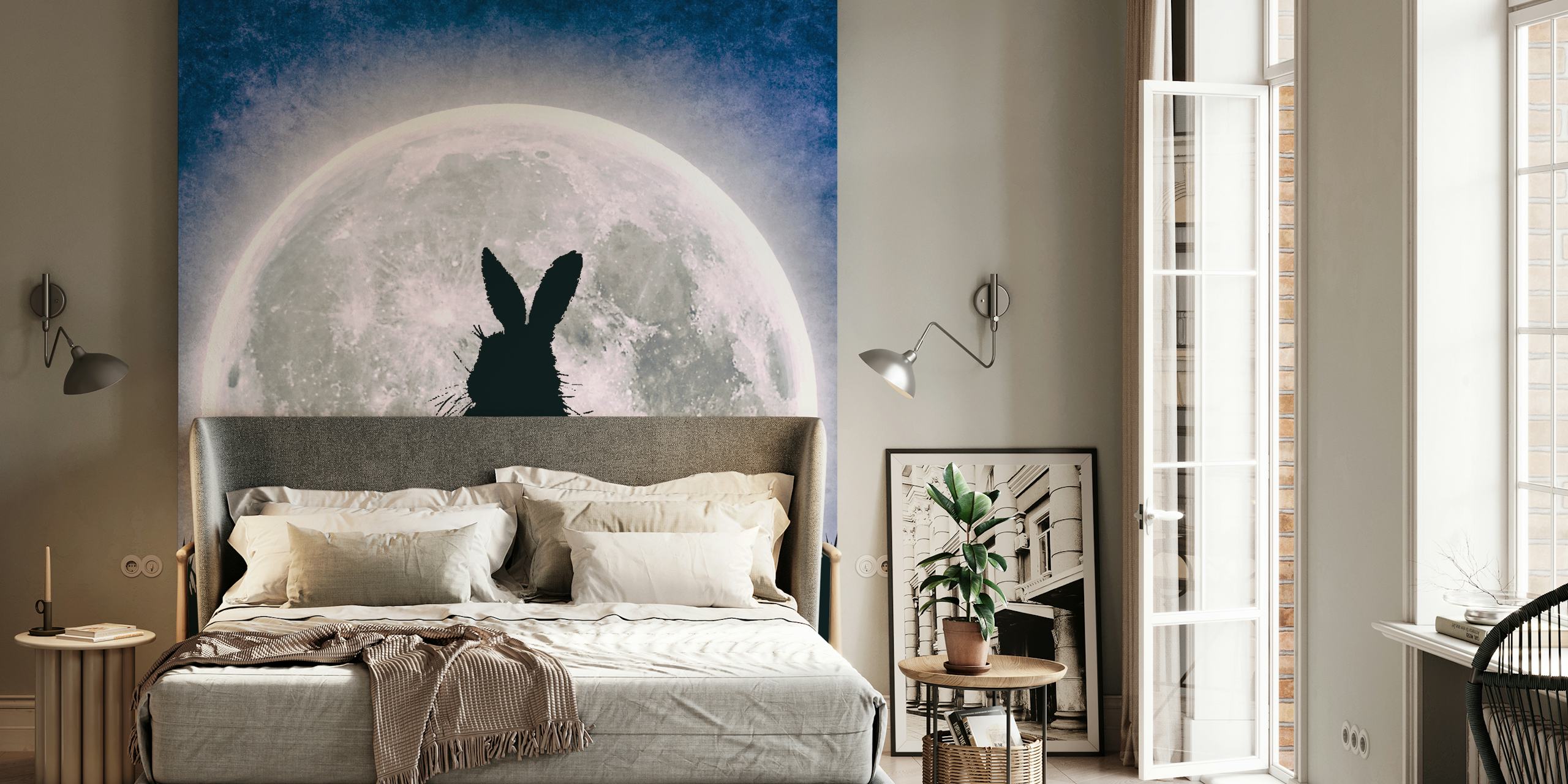 Hares moon wallpaper in a room