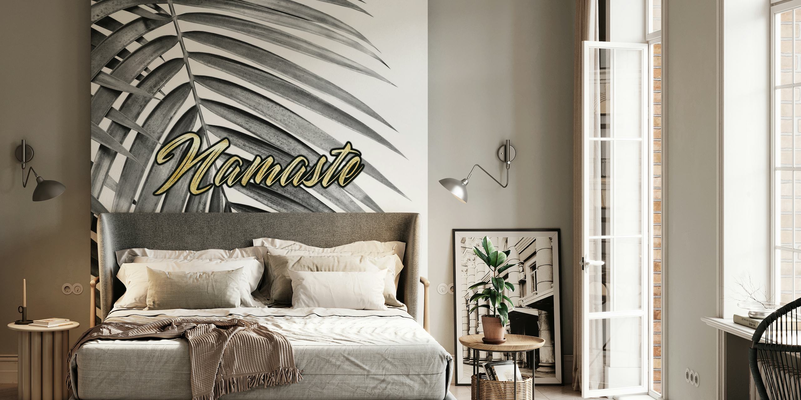 Namaste Tropical Palm Leaf 1 wallpaper