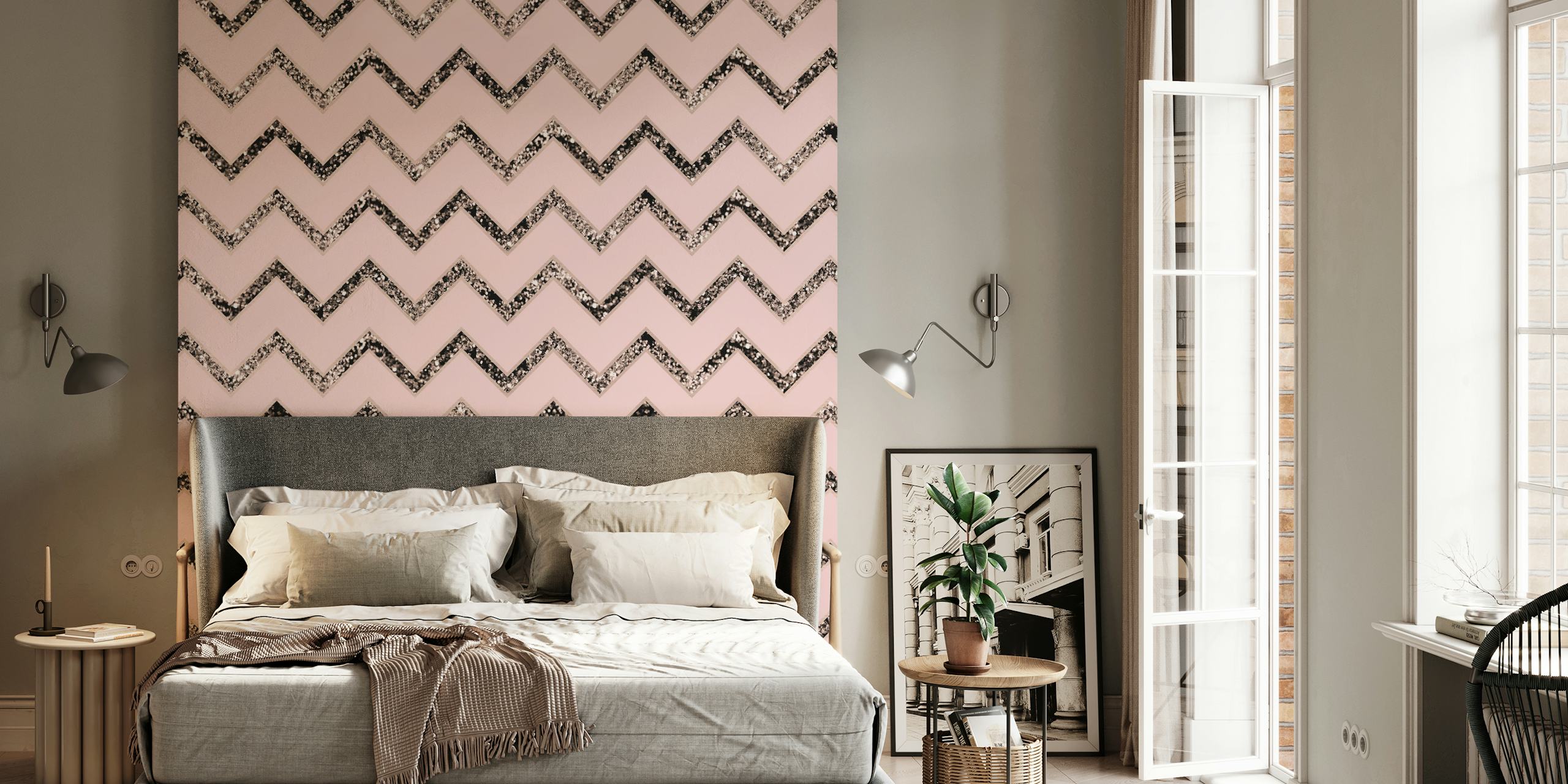 Tapeta Chevron Glitter Glam 2 u sobi