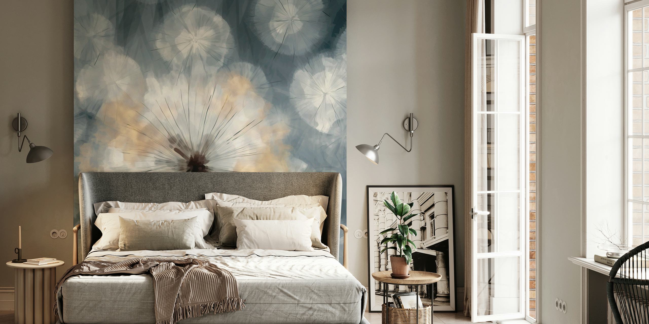 Abstract Dandelion Meadow wallpaper