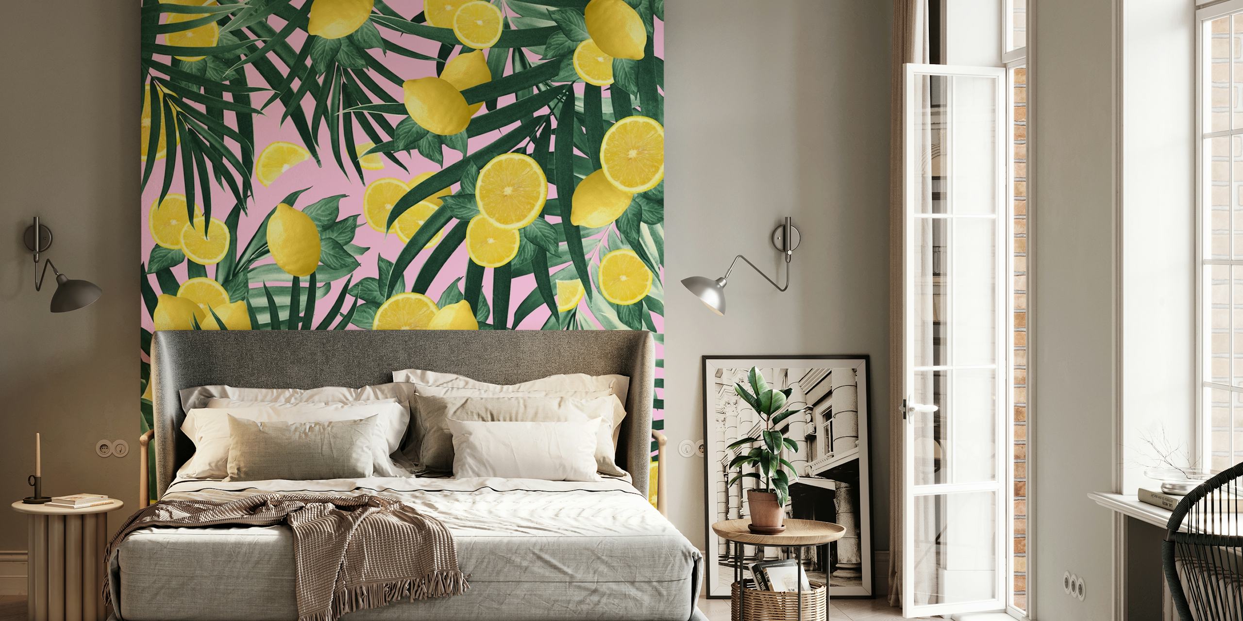 Summer Lemon Twist Jungle 6 wallpaper design