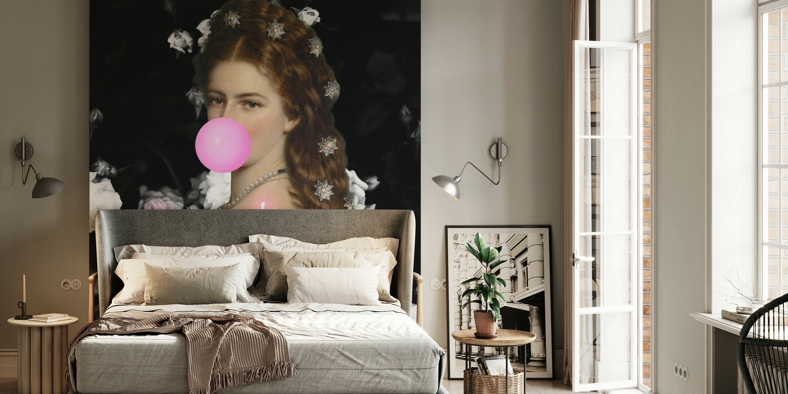 Bubble-Gum Pink Sisi papel de parede