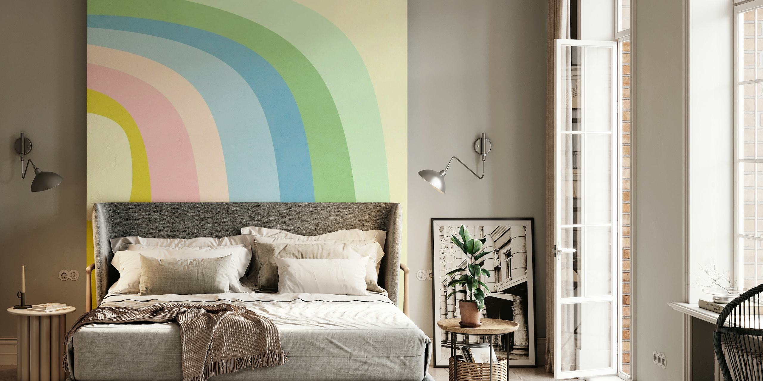 Rainbow rings - sorbet wallpaper