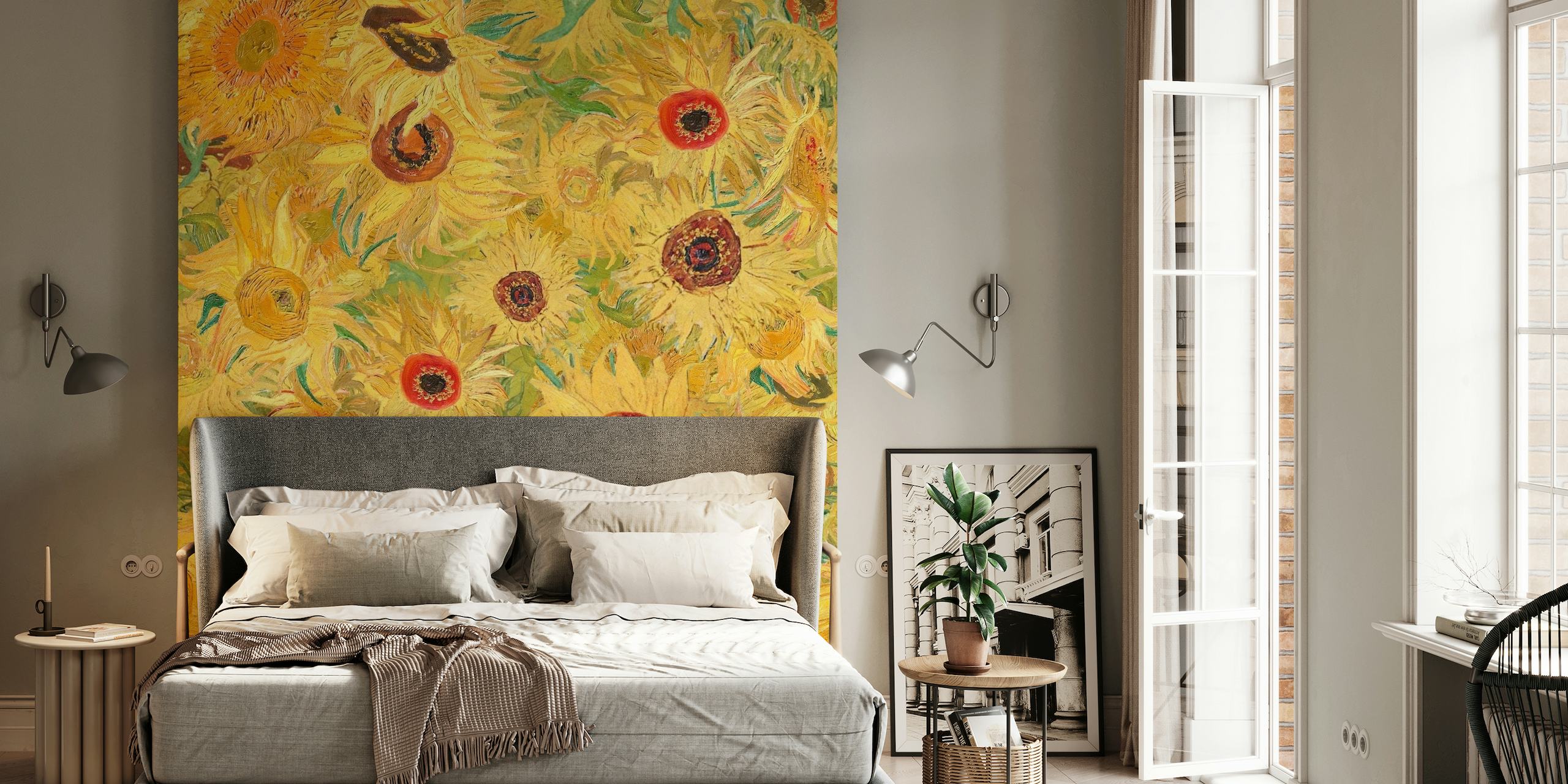 Van Gogh Sunflowers Garden 1 wallpaper