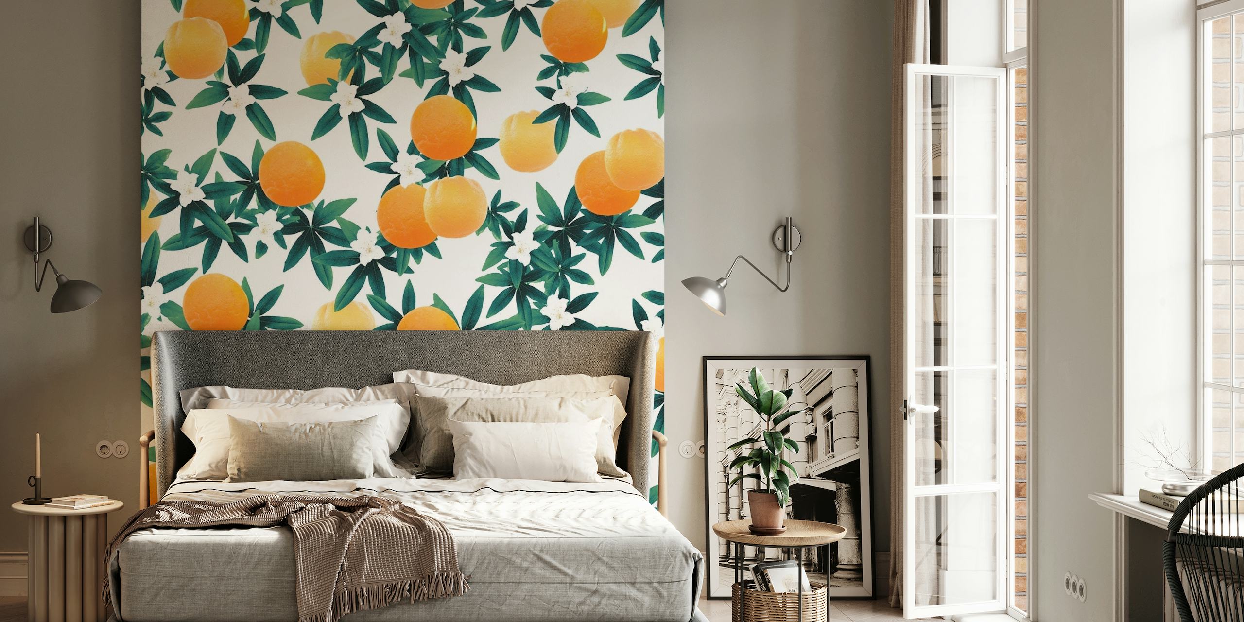 Orange Twist Flower Vibes 2 wallpaper