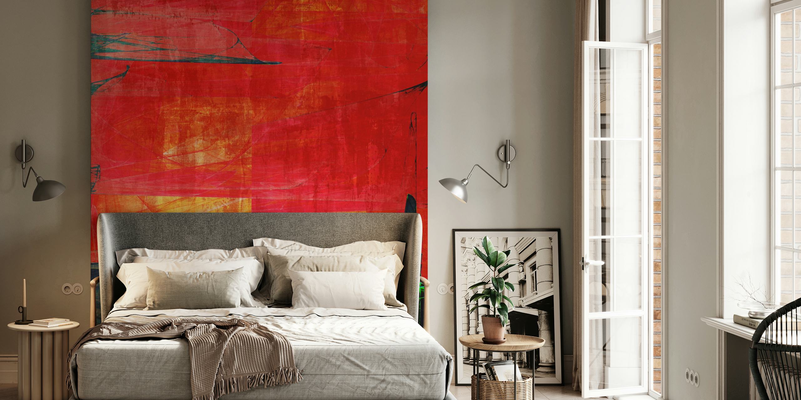 Red Twilight wallpaper displayed in a room
