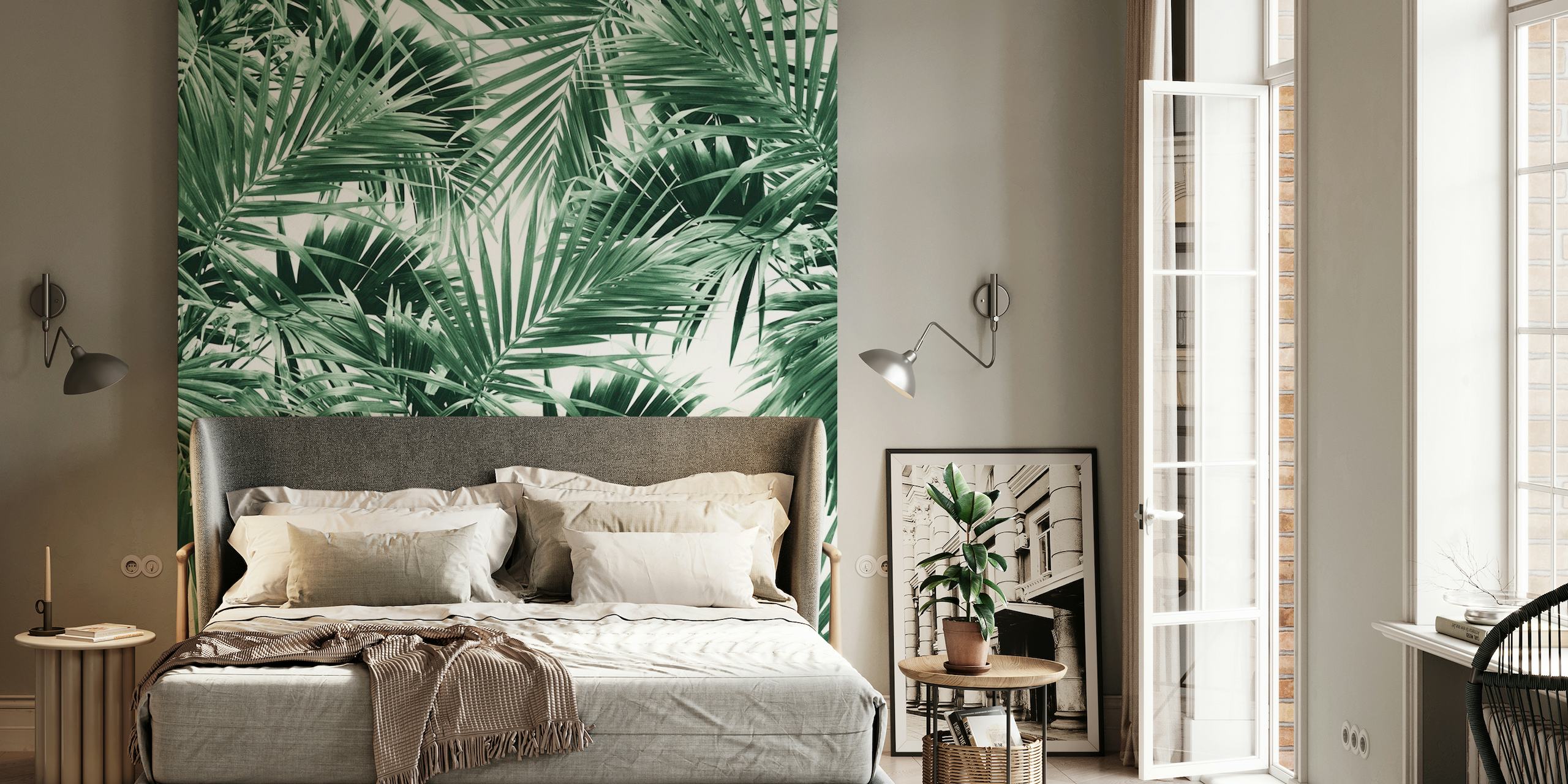 Tropical Palm Leaf Jungle 1 papel pintado