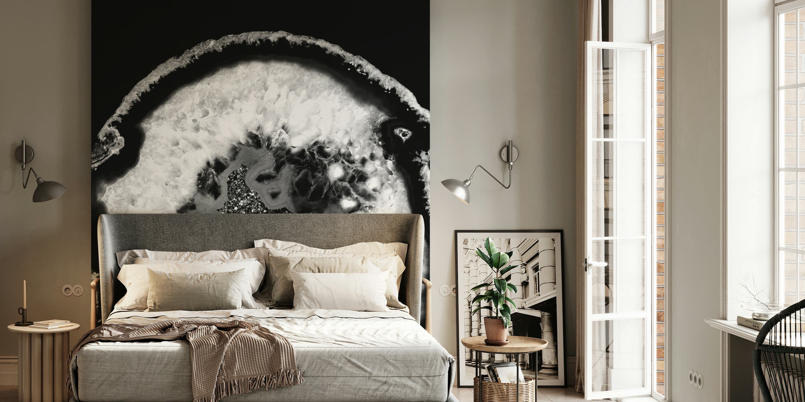 Gray Black Agate Glitter 10 wallpaper