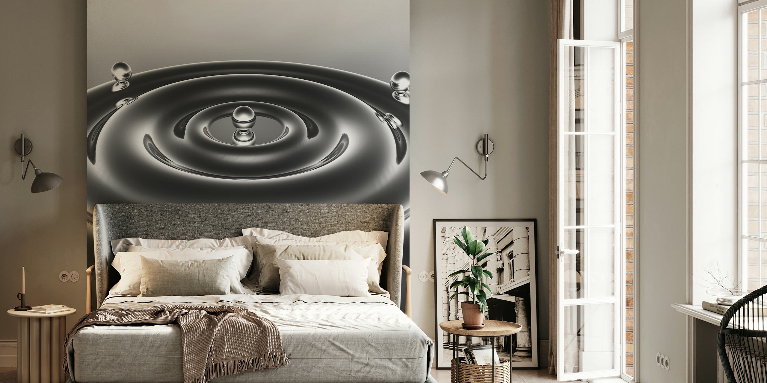 Three Pearl tapetdesign i ett rum