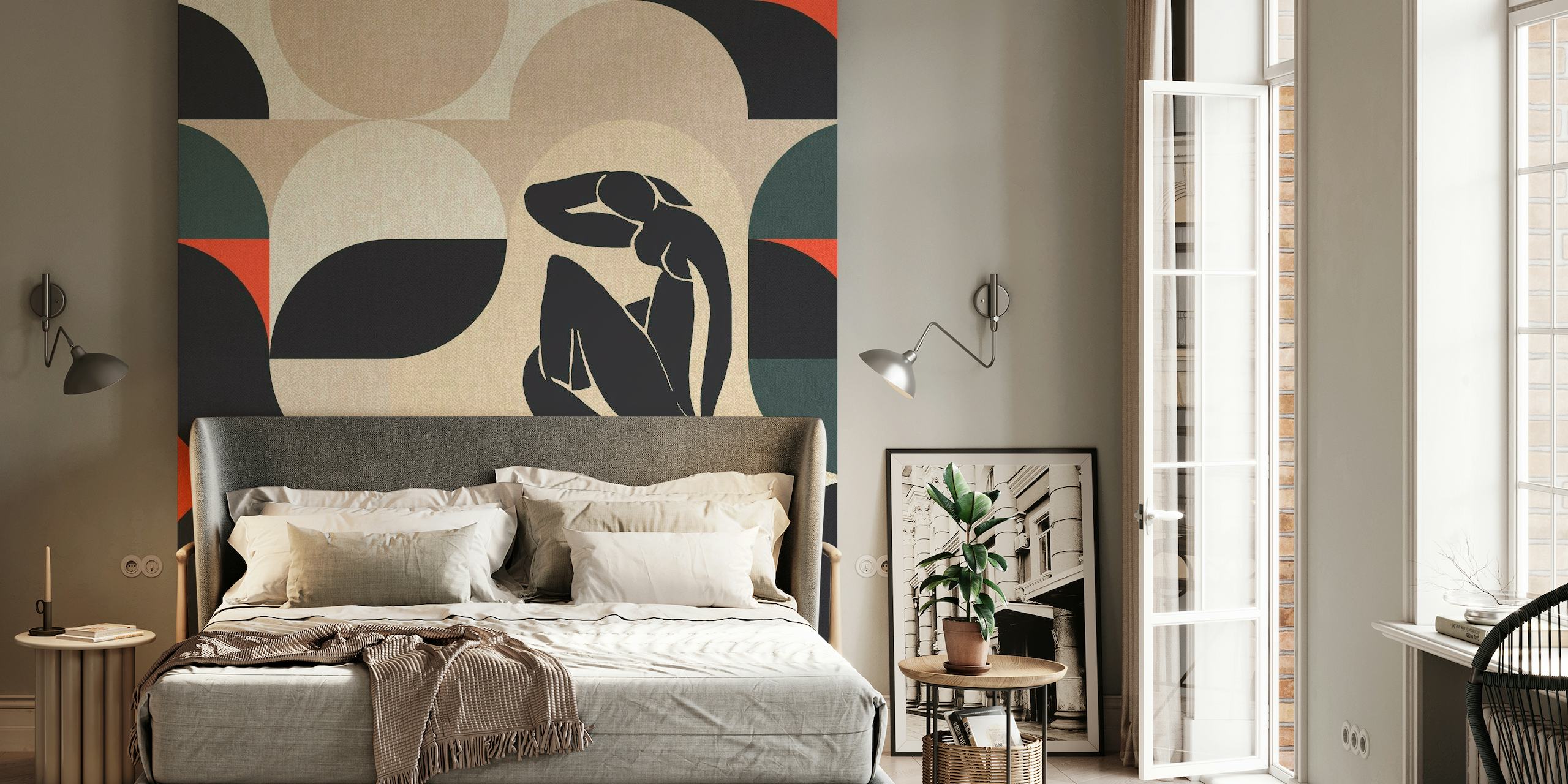 Matisse 50s Mid-Century Abstract carta da parati
