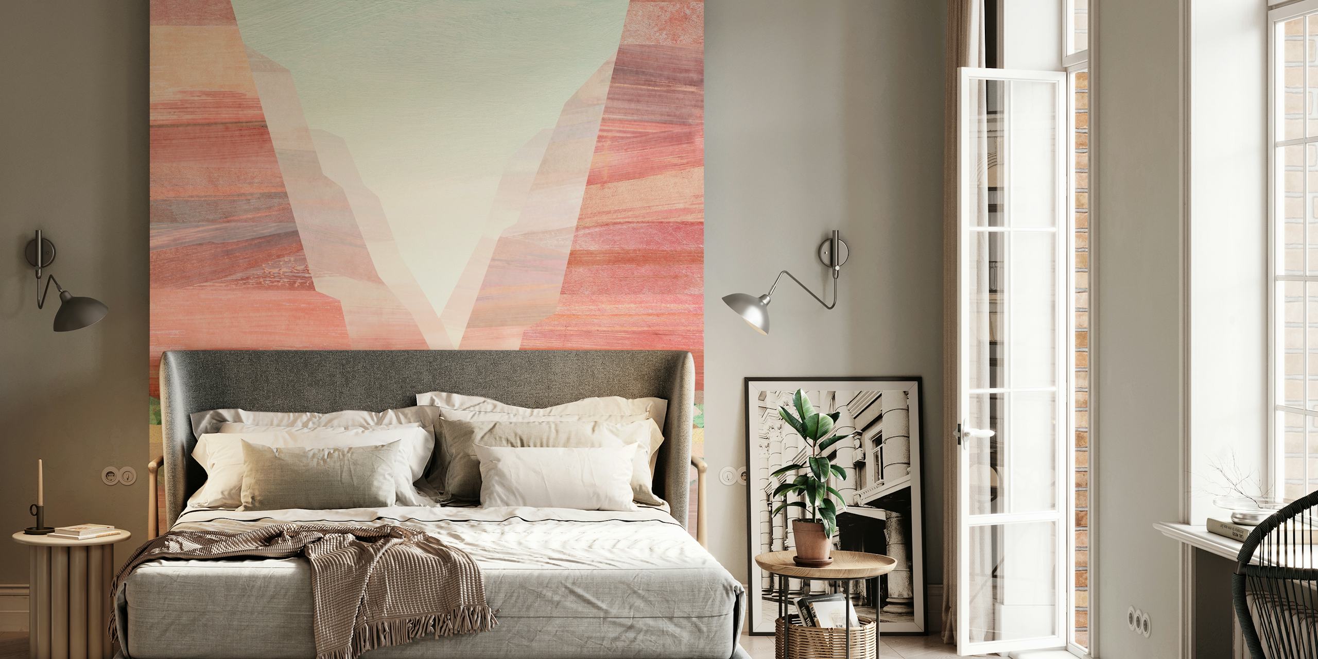 Flodlandskaps tapetdesign