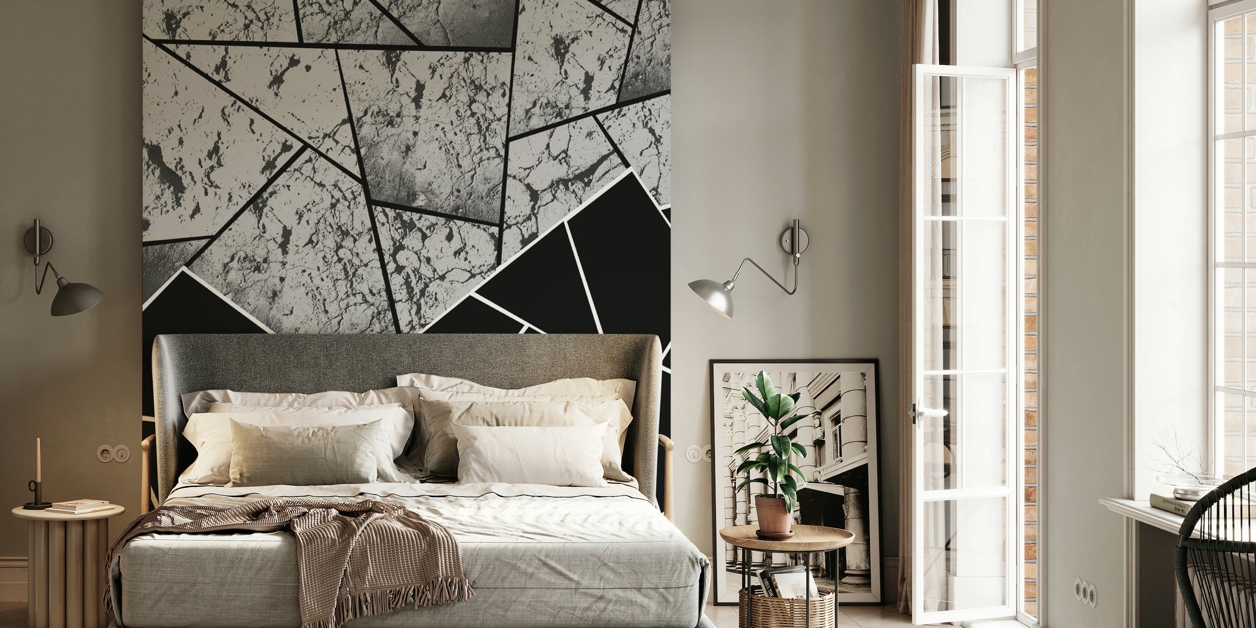 Yin Yang Marble Geometric 2 wallpaper