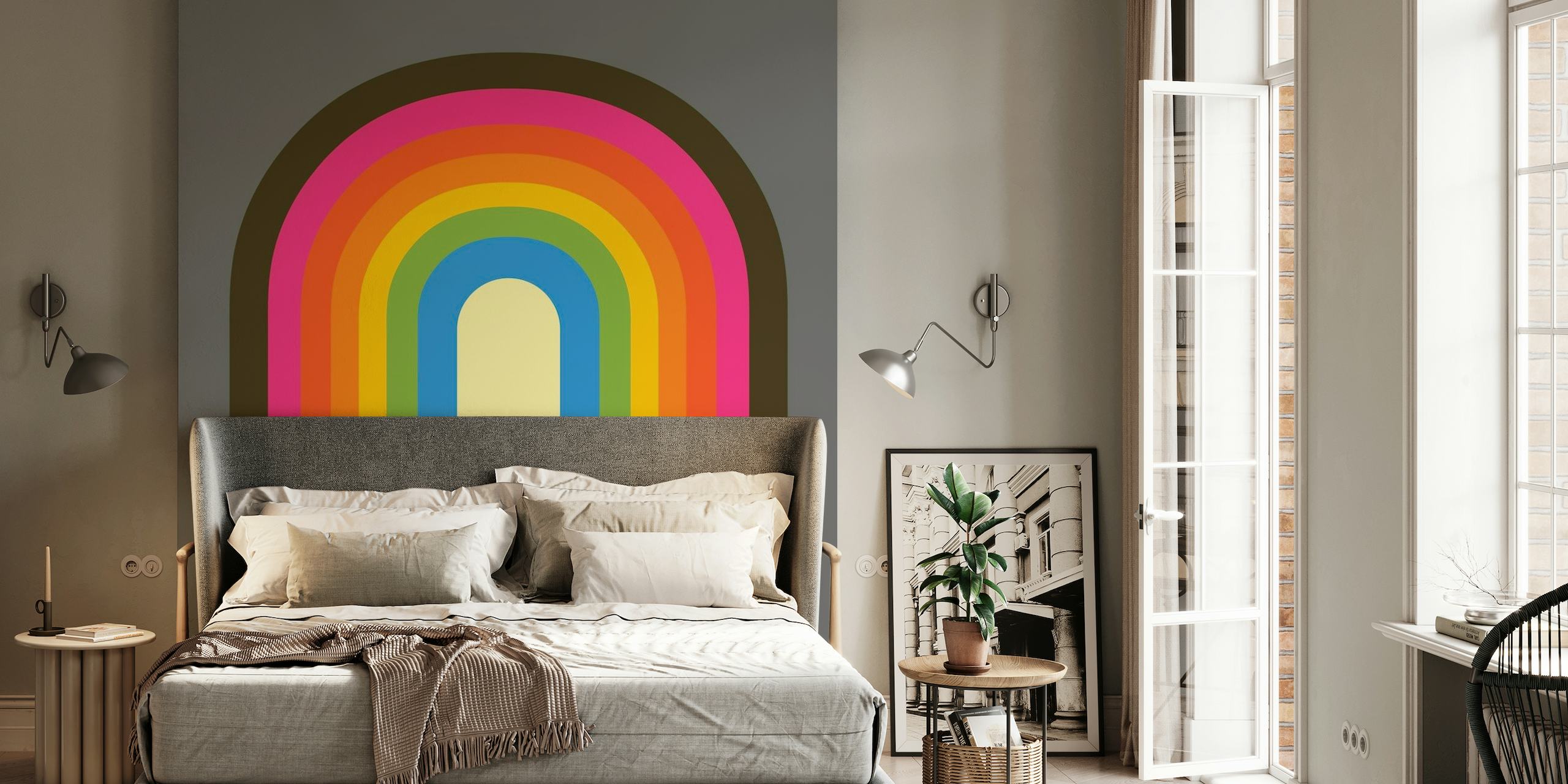 Hustling the Rainbow papel de parede