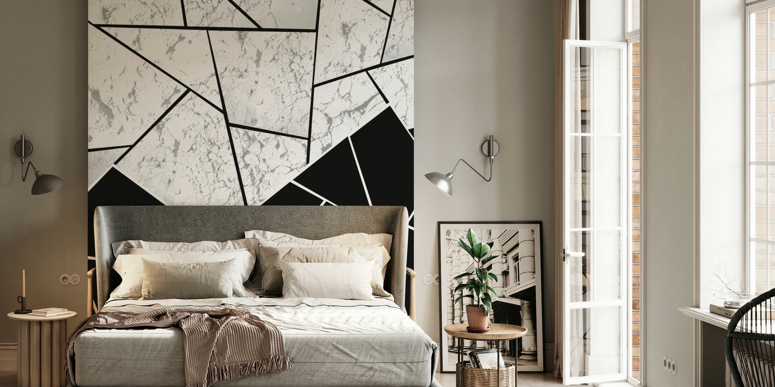 Yin Yang Marble Geometric 1 wallpaper