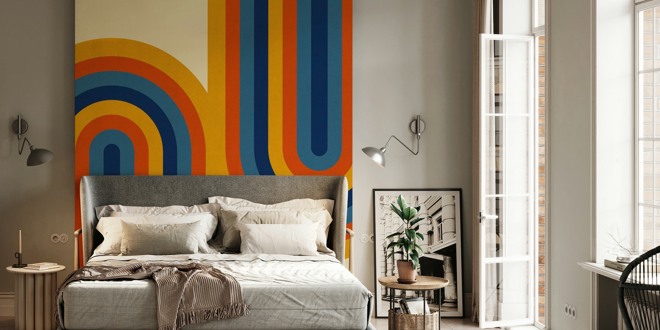 Vintage Rainbow Pattern wallpaper