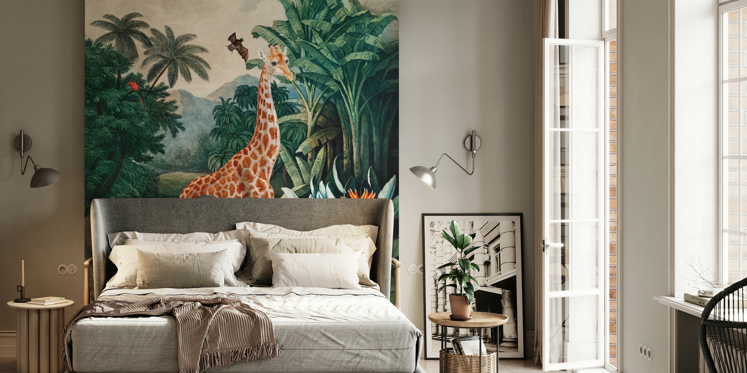 Tropical Animals in Jungle behang