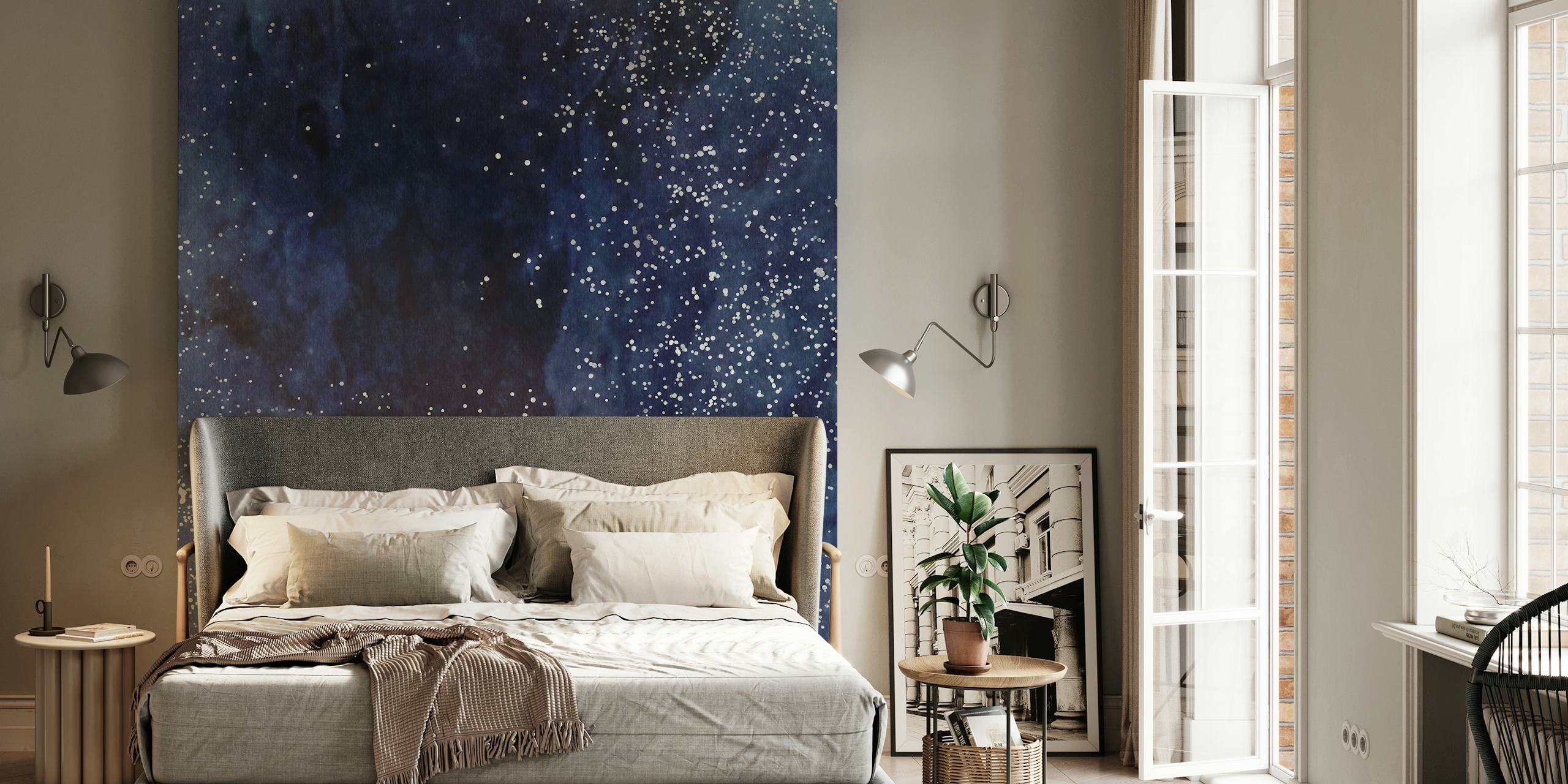 carta da parati Cobalt Galaxy in una stanza