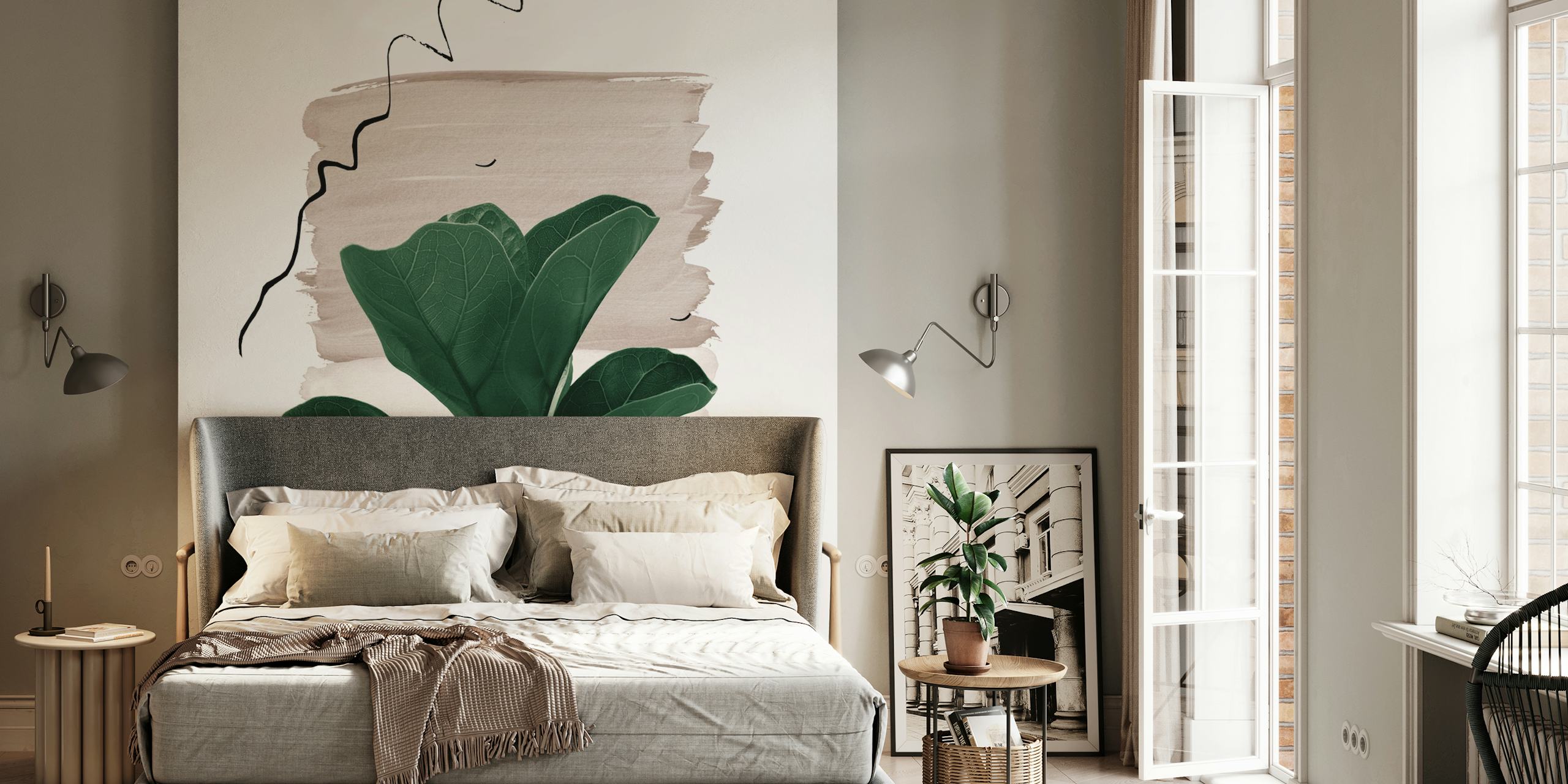 Fiddle Leaf Naturelle 1 Tapete in einem Zimmer