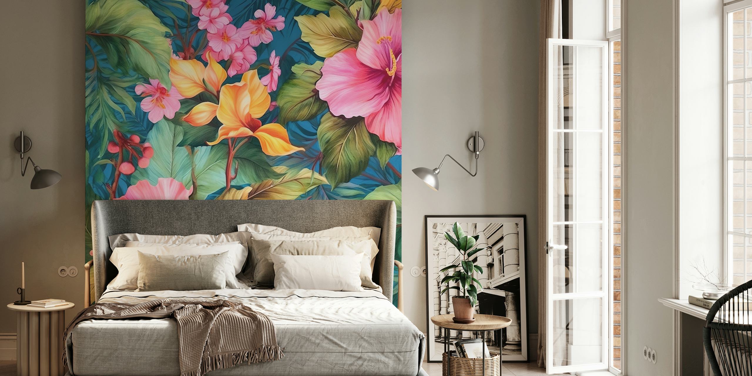 Tropical Lush Flora #6 wallpaper in a room