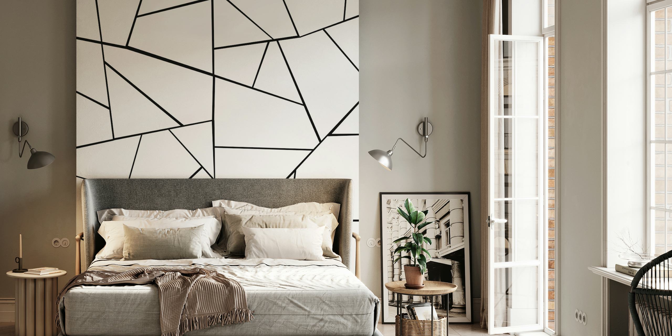 Black White Geometric Glam 4 wallpaper