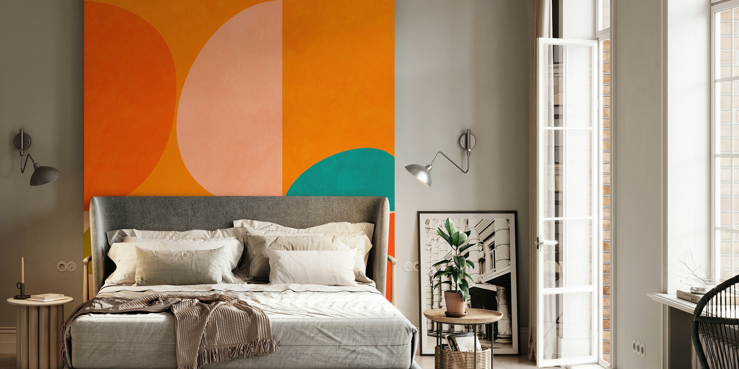 Bauhaus geometric abstraction pozadina u sobi