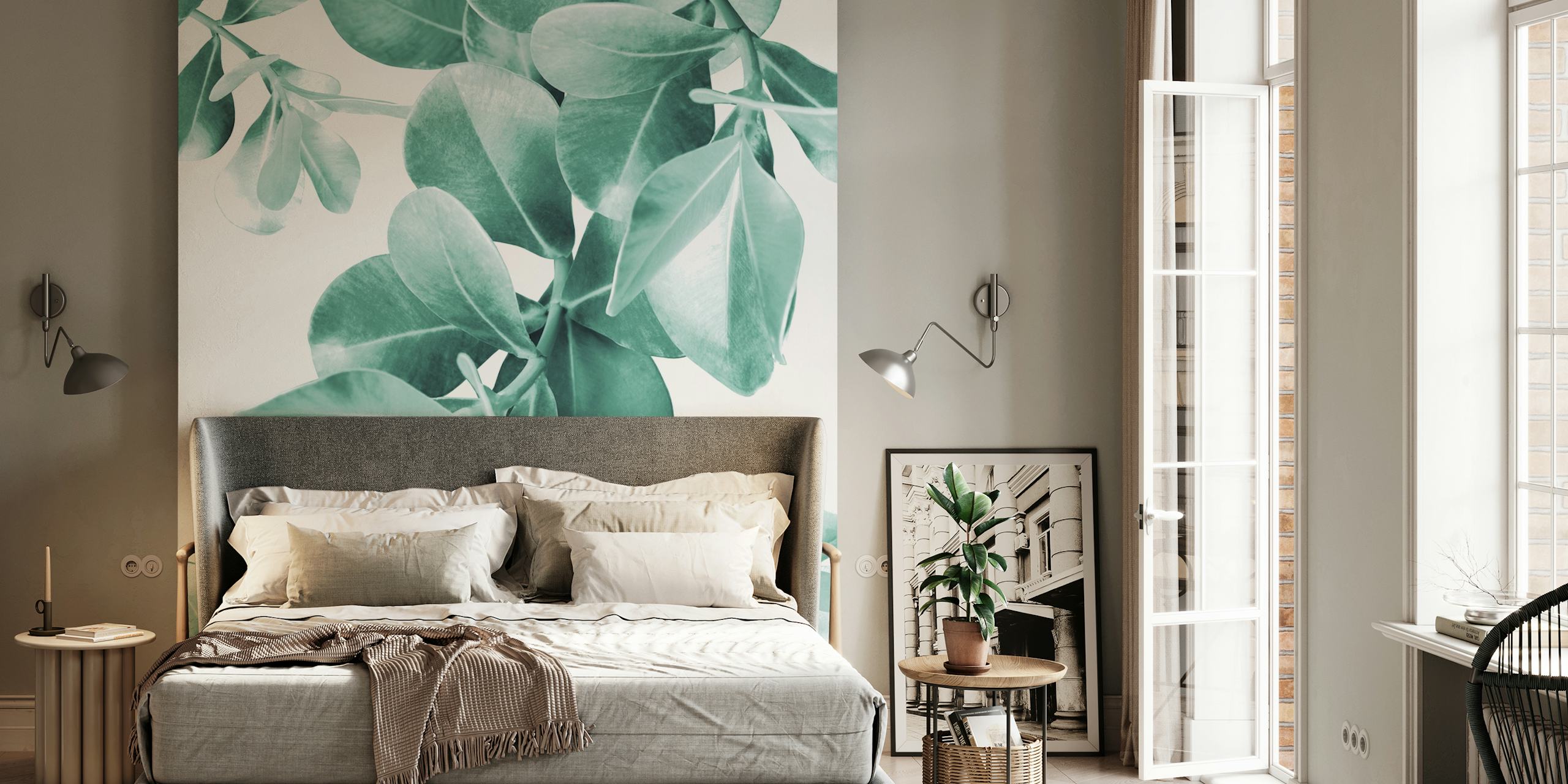 Ficus Leaves Dream wallpaper in a room