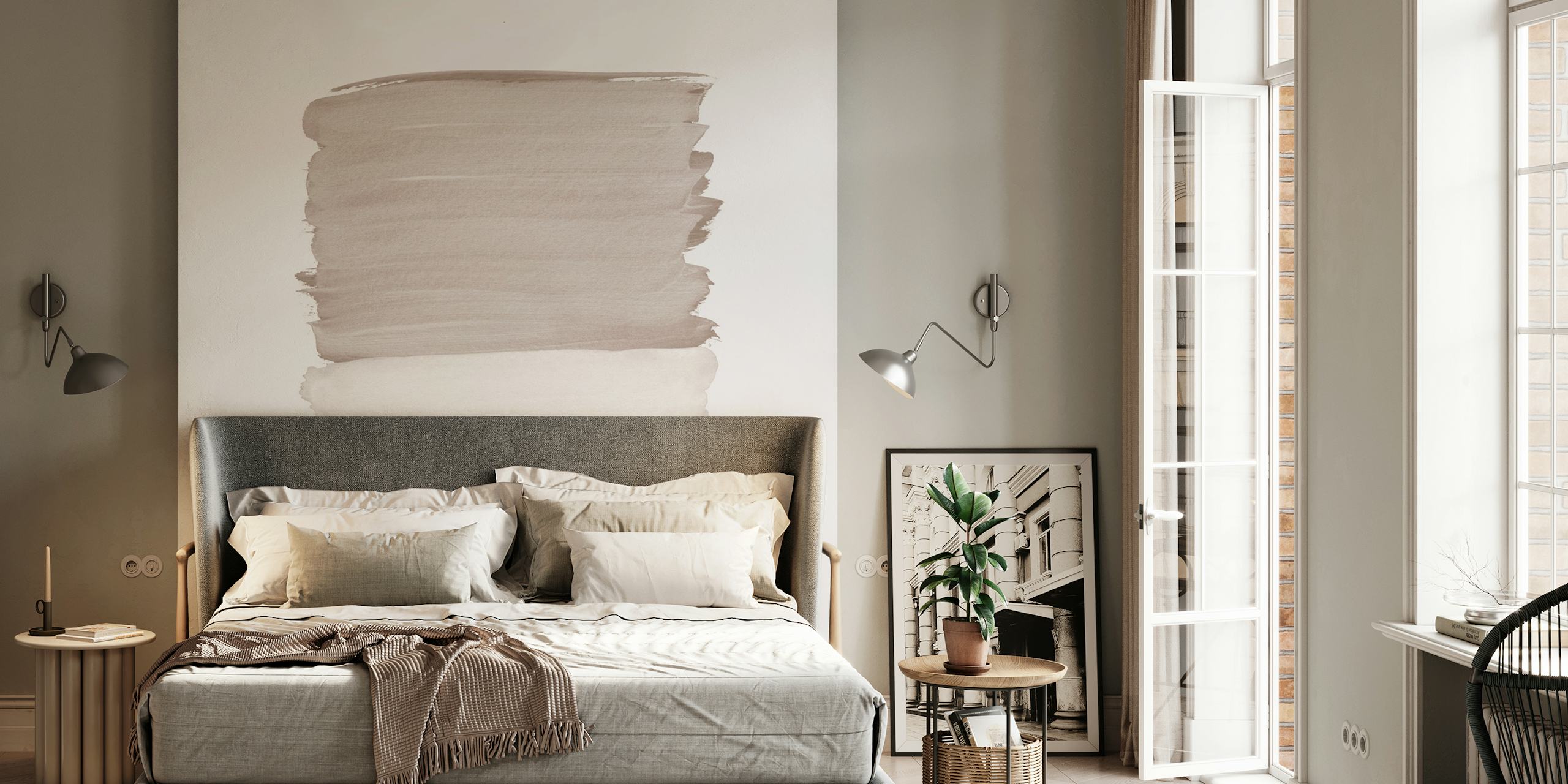 Carta da parati di alta qualità Neutral Abstract che promuove la tranquillità e il minimalismo