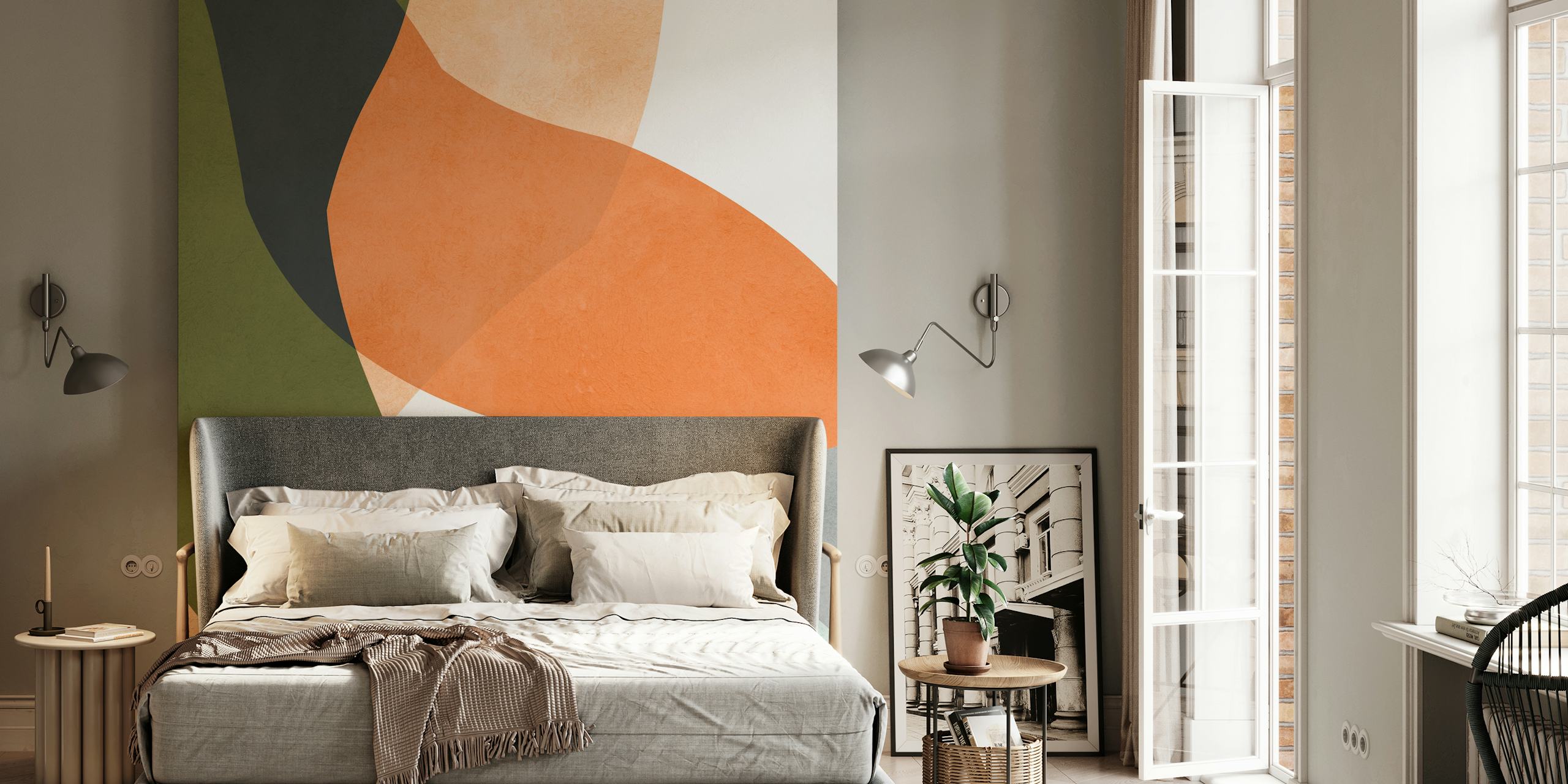 Papel pintado Expressive boho en una habitación moderna