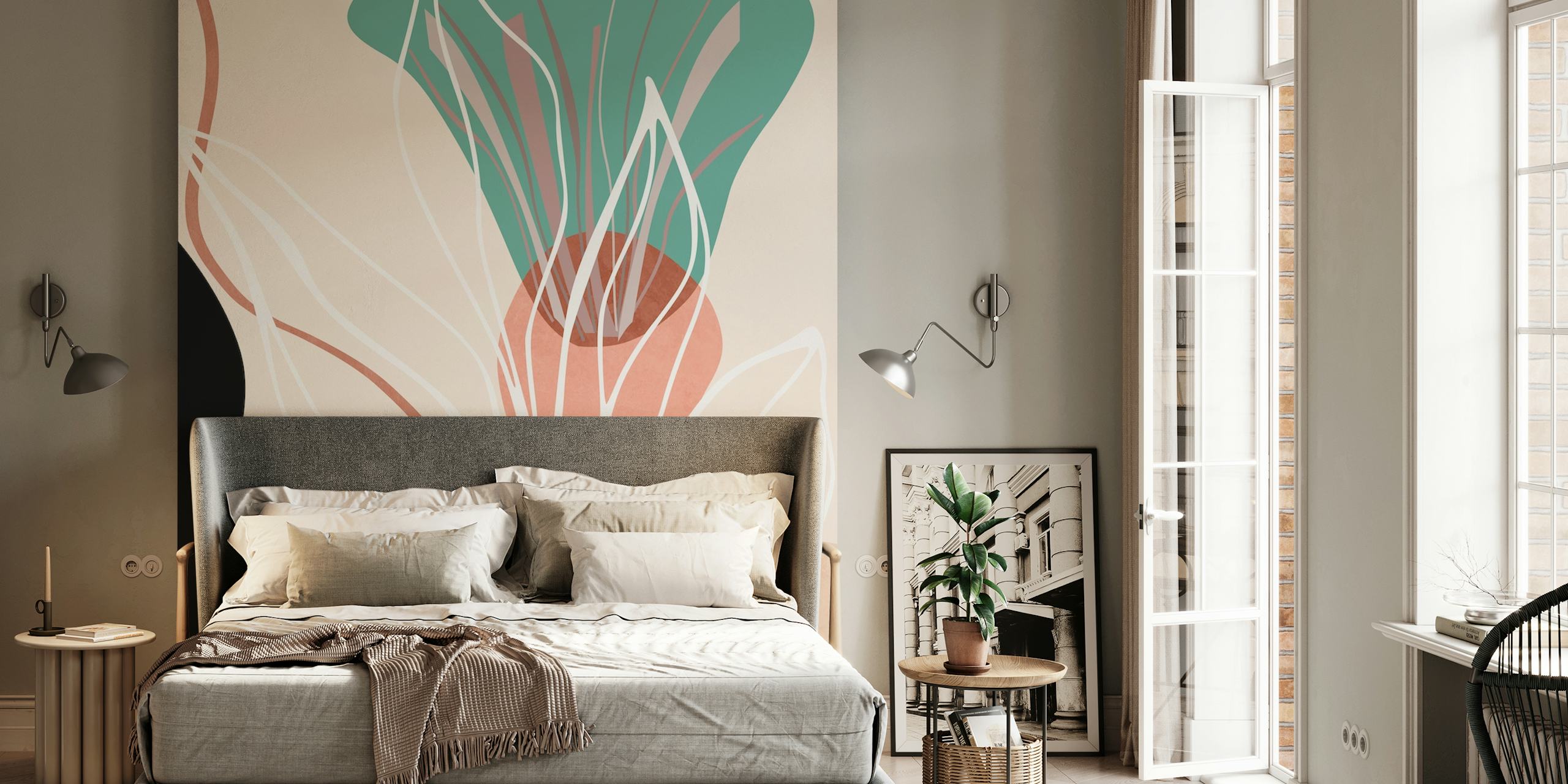 Organic Garden 3 wallpaper design in a room