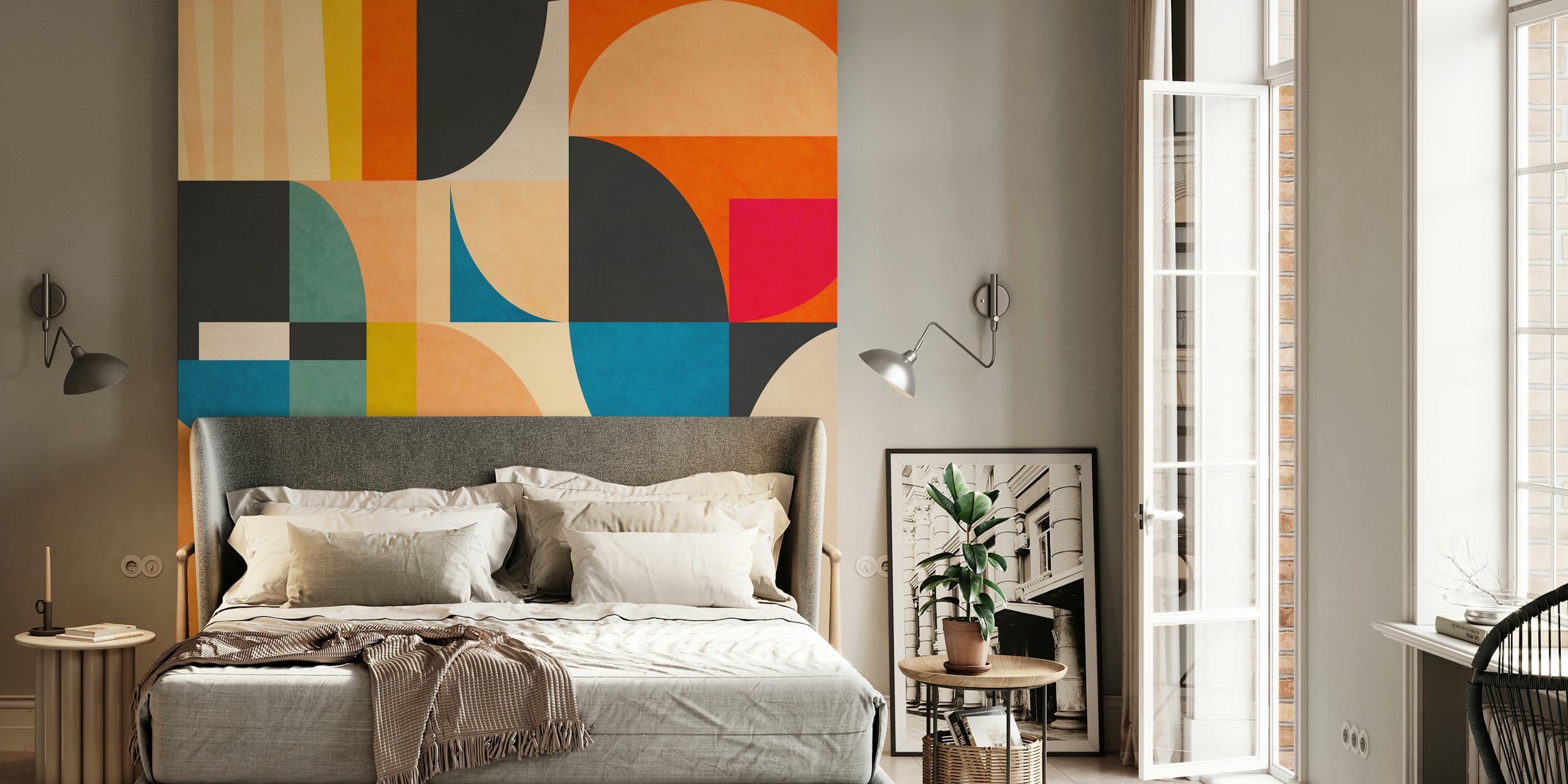 Geometric Concept 61 papier peint dans une pièce