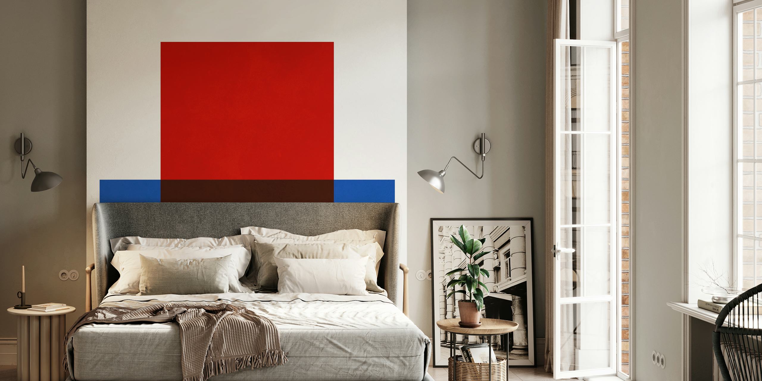 Contemporary geometric shapes tapet i et rom