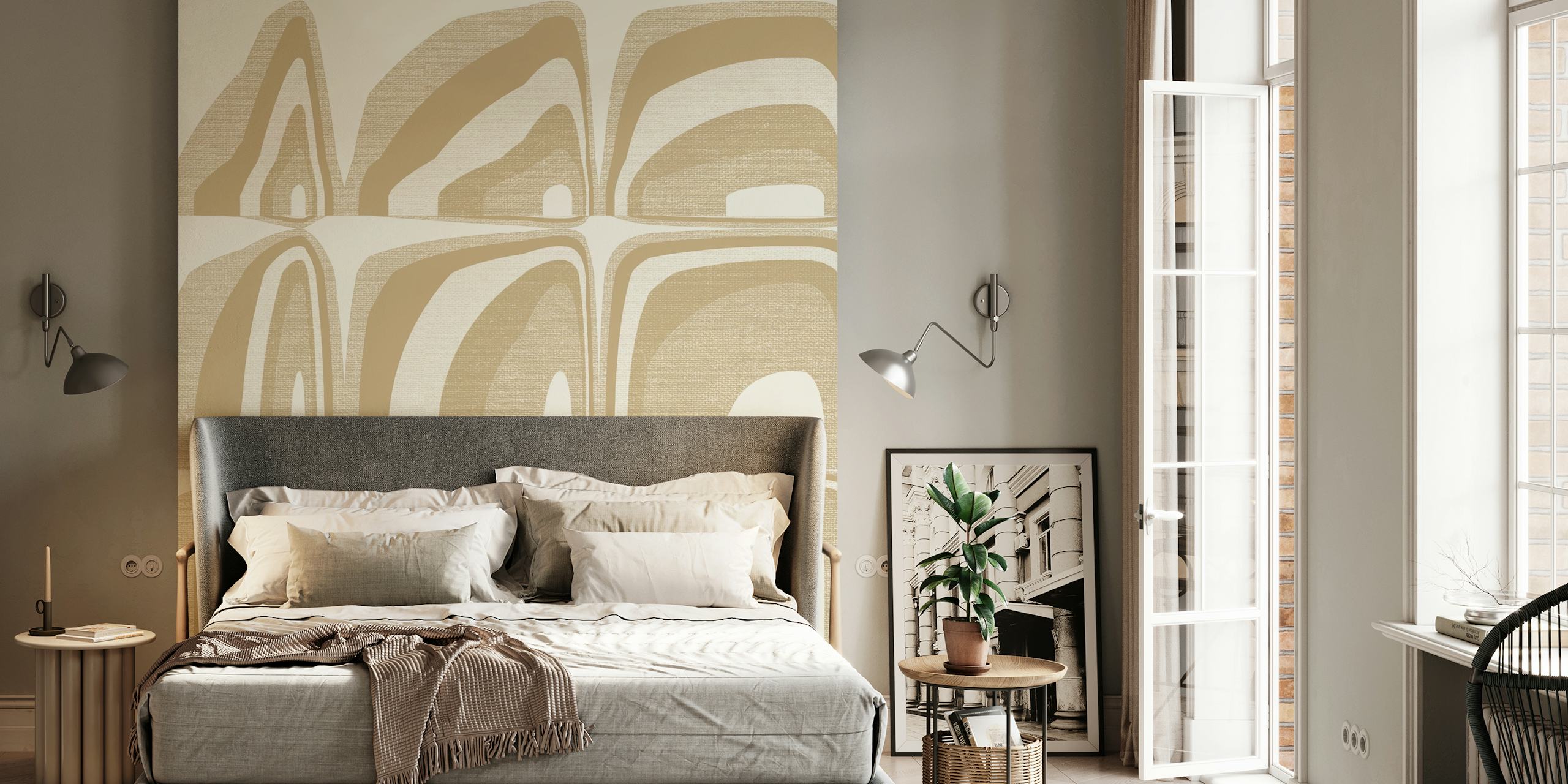 Optical Theme wallpaper in a stylish room