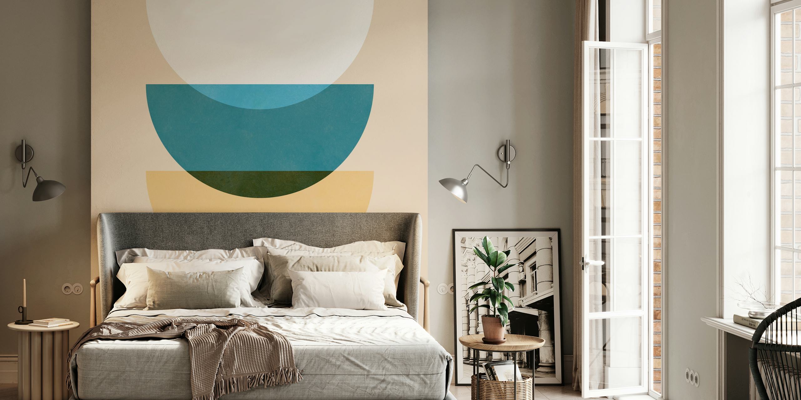 Modern art wallpaper with colorful circles