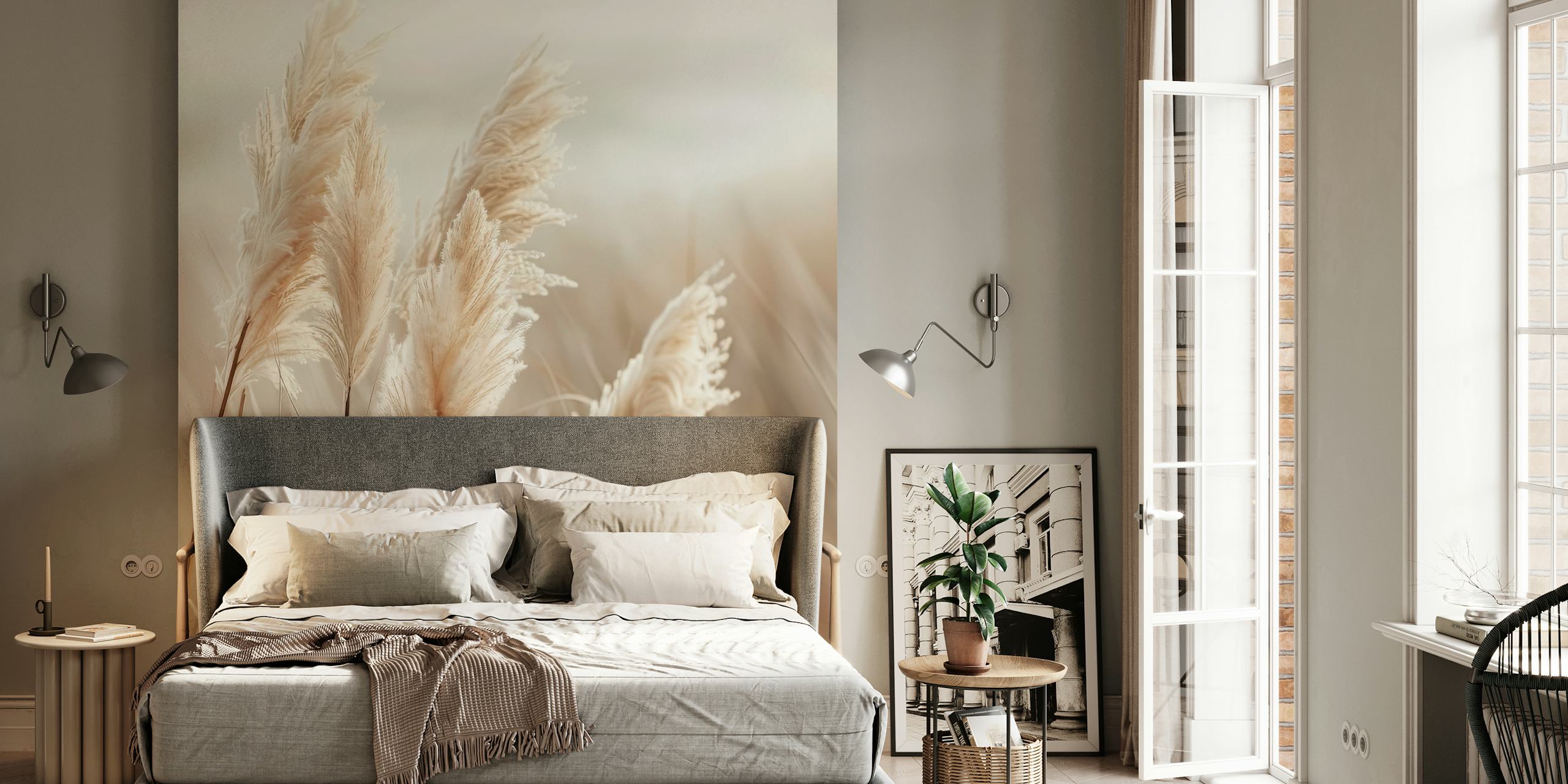 Pampas grass by the sea ταπετσαρία σε ένα δωμάτιο