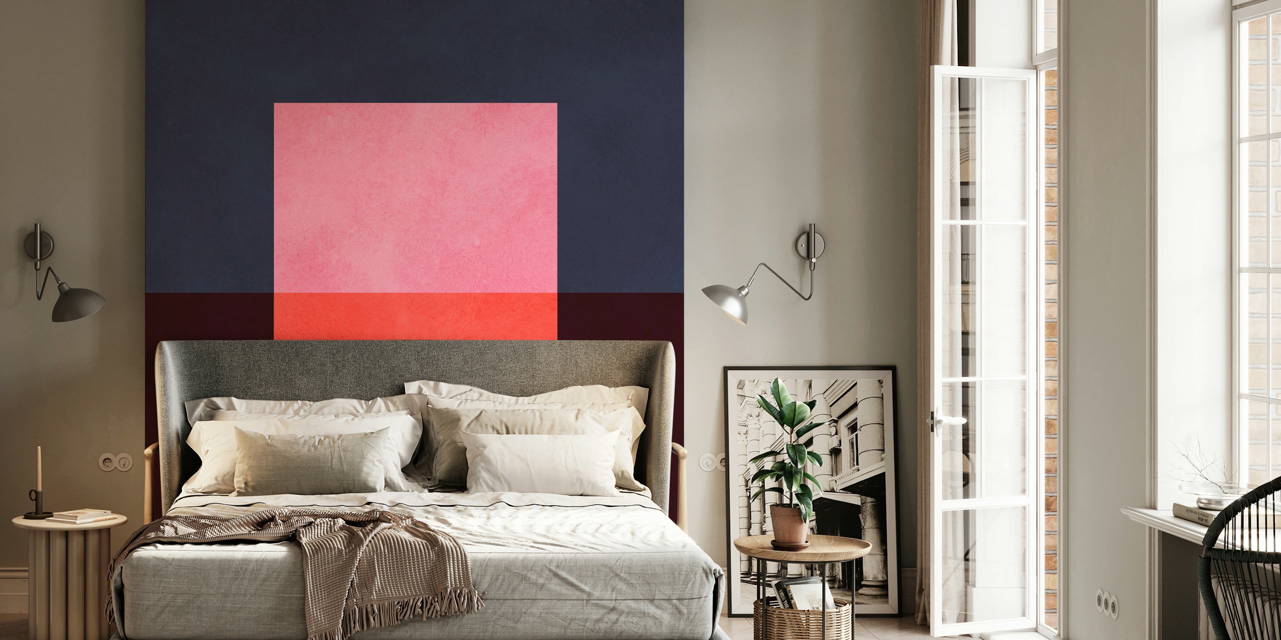 Ταπετσαρία Modern geometric shapes σε ένα δωμάτιο