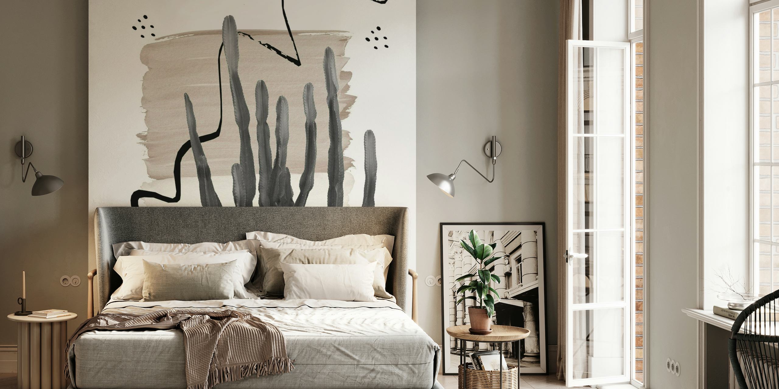 Cactus Abstract Naturelle 1 wallpaper