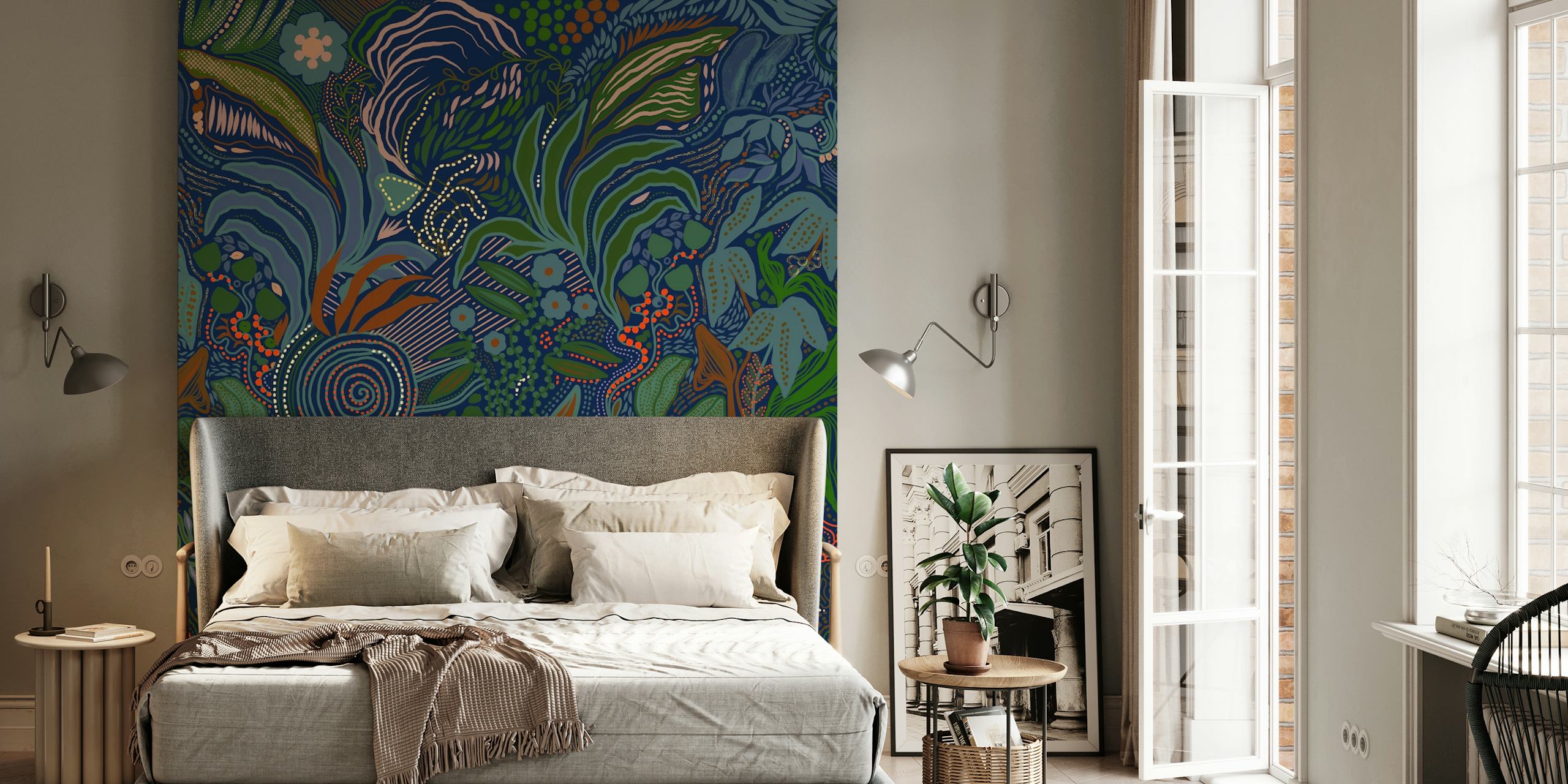 Papel pintado Mandragora mostrado en una habitación