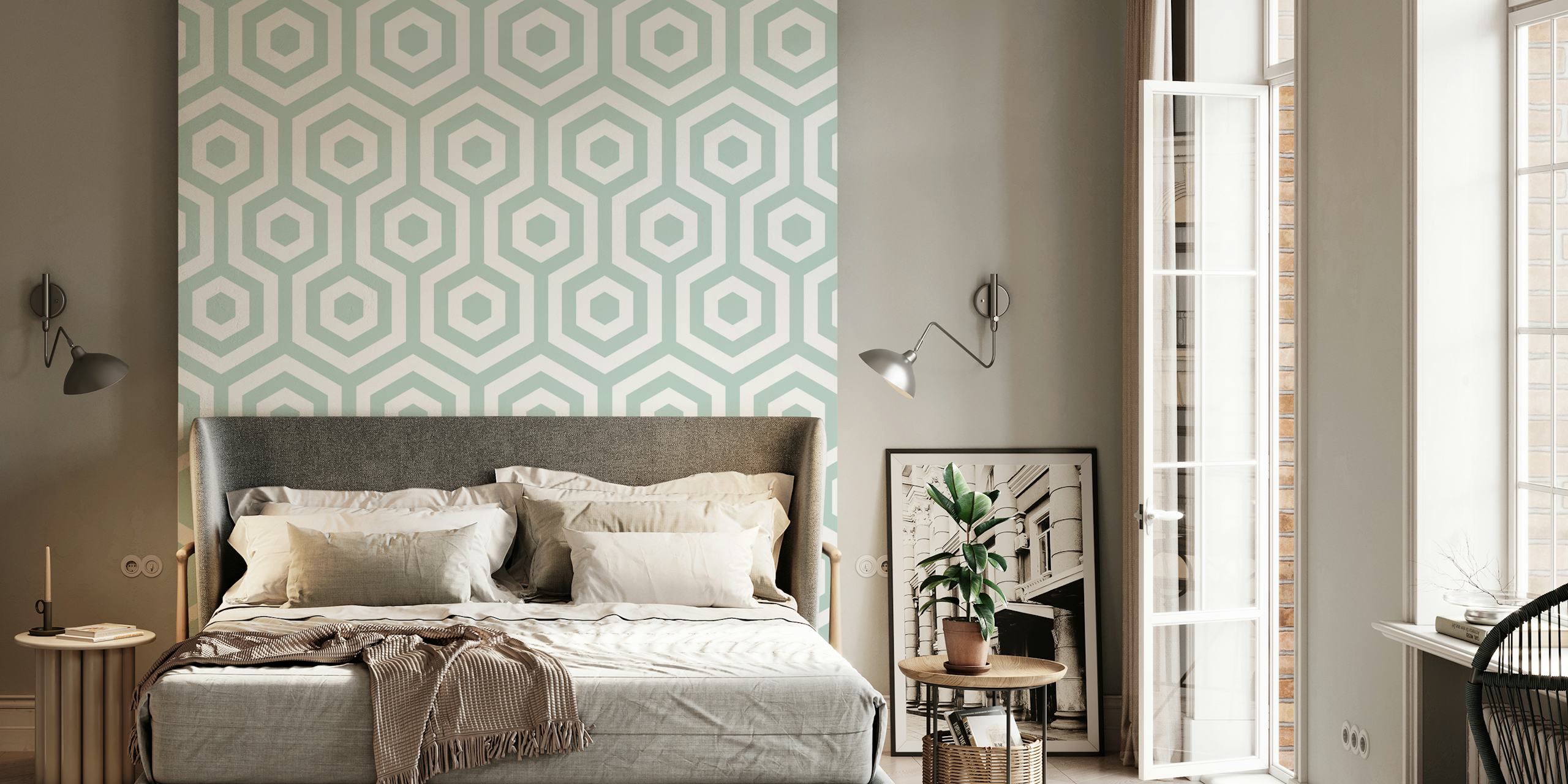 Design de papel de parede Contemporary Hexa Splash