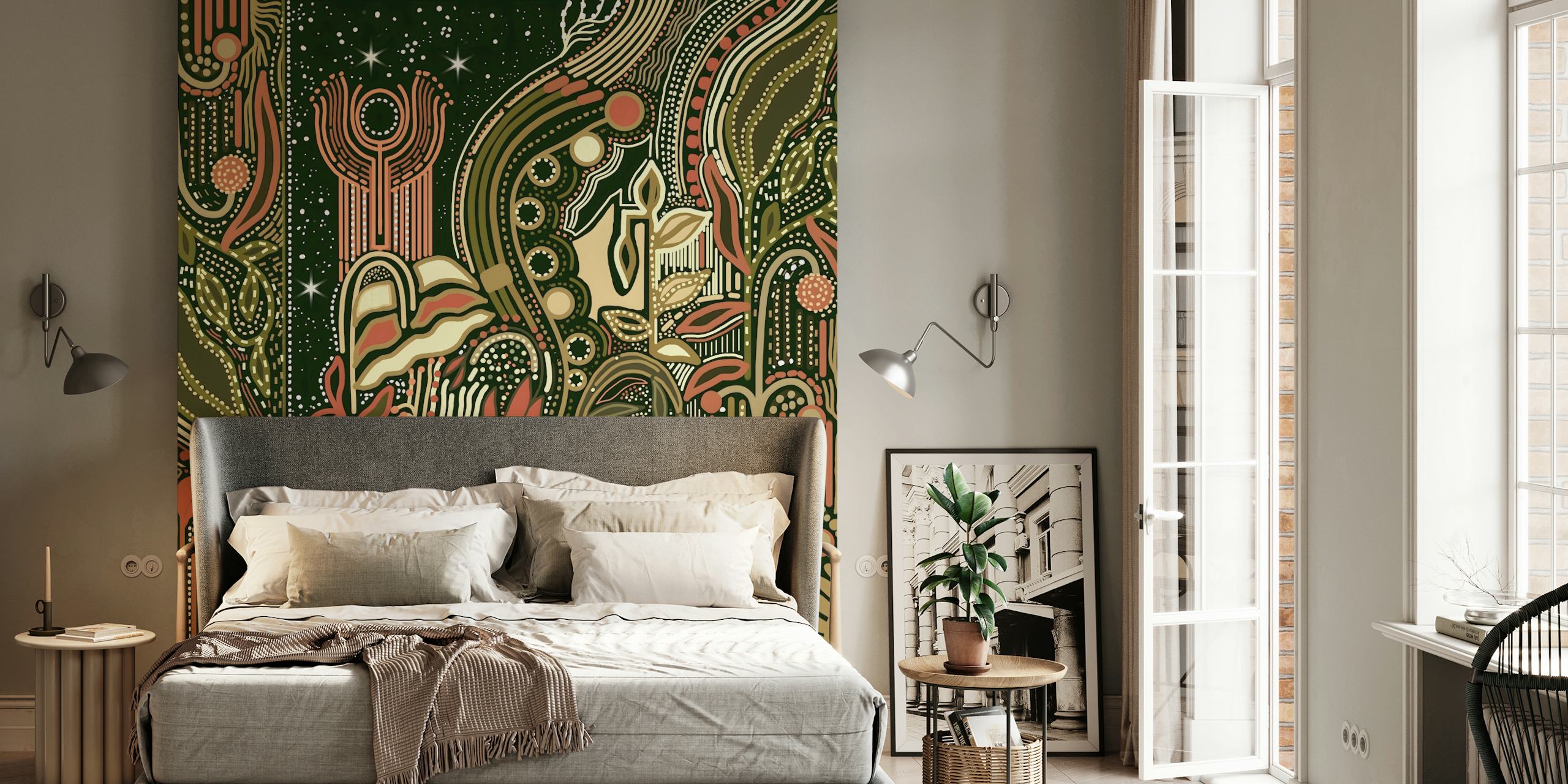 Enchanted Flora Universe tapetti huoneessa