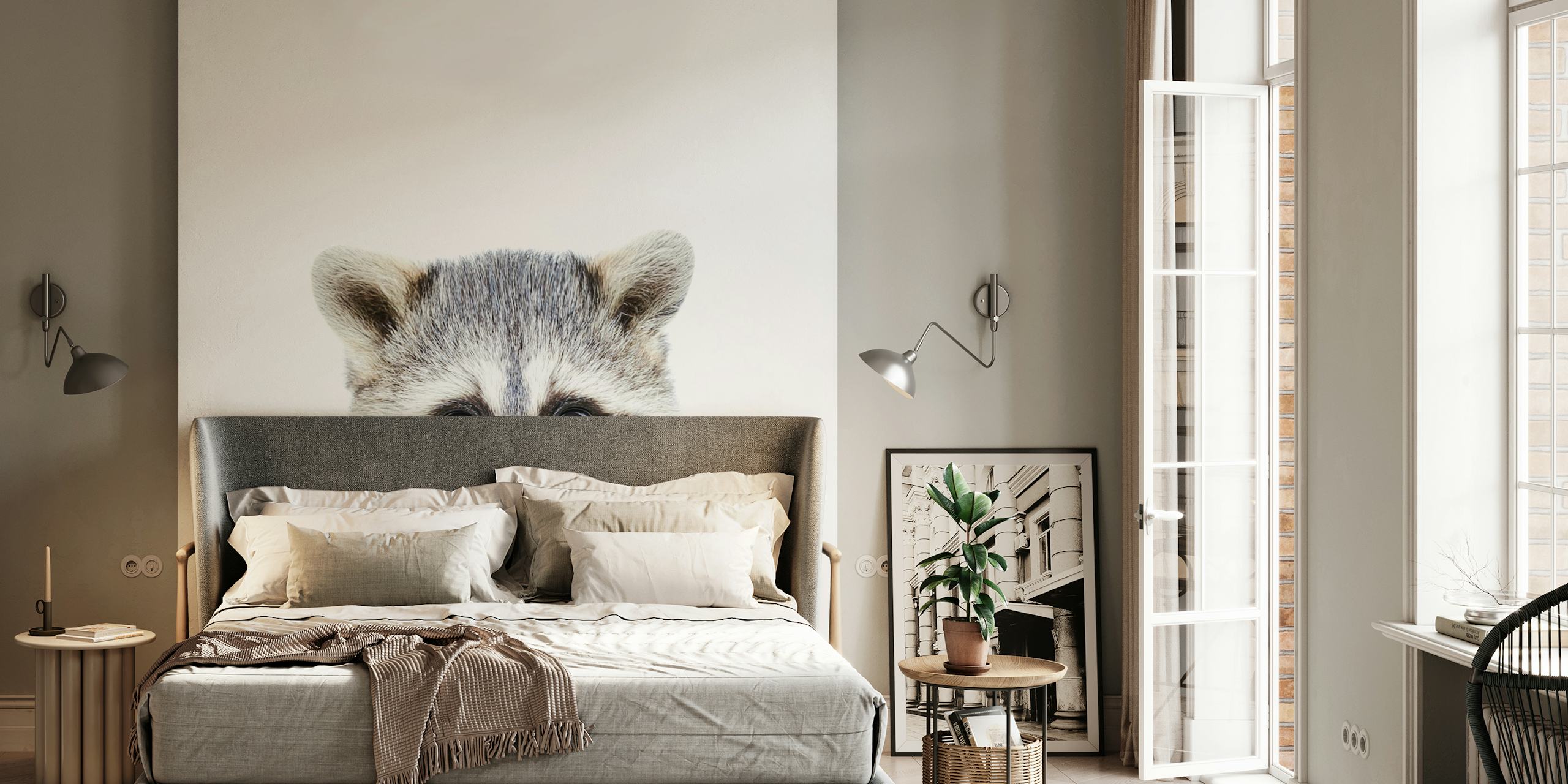 Bubble Gum Raccoon wallpaper in a room