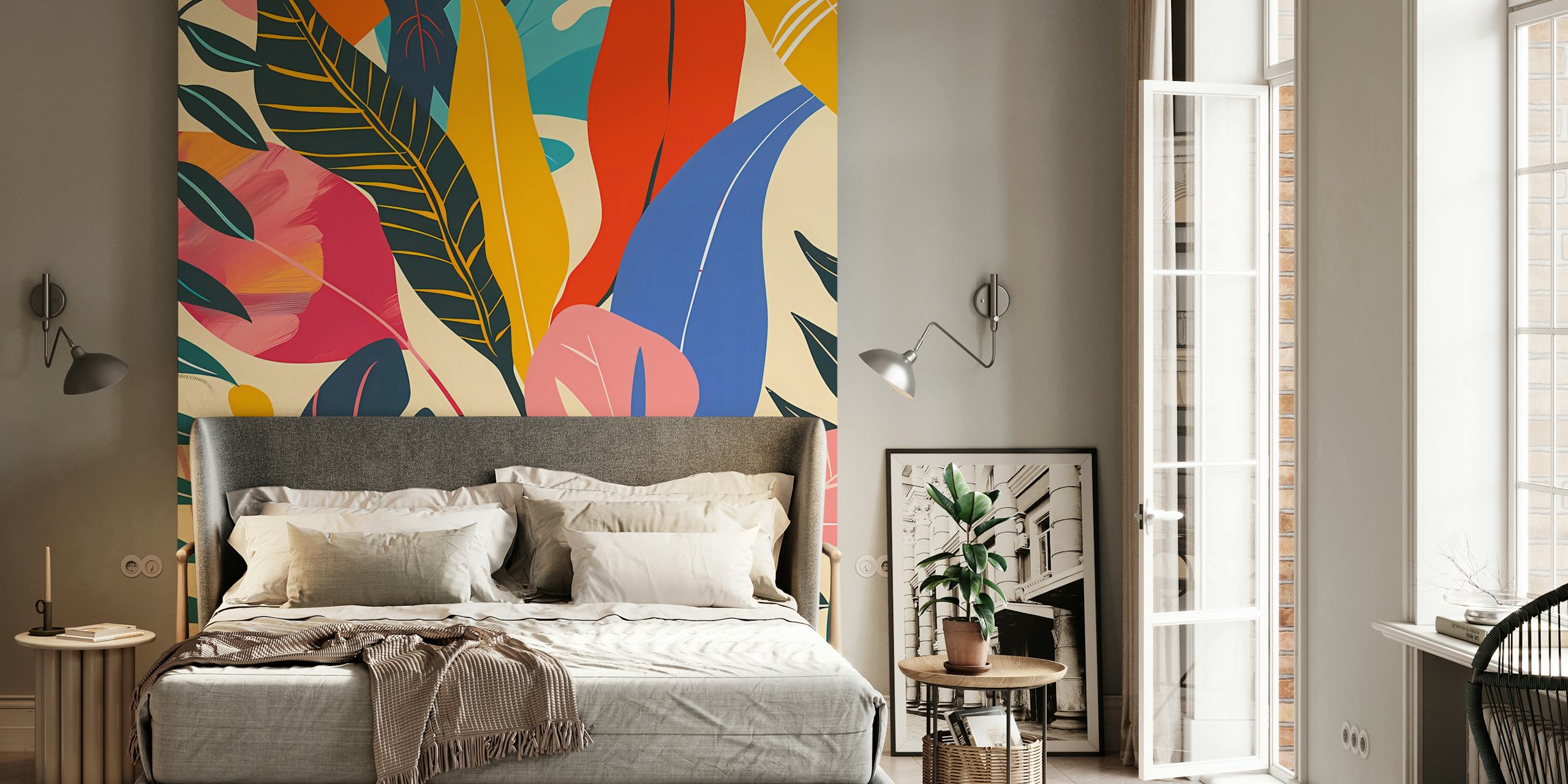 Tropical Foliage 17 wallpaper displayed in a room