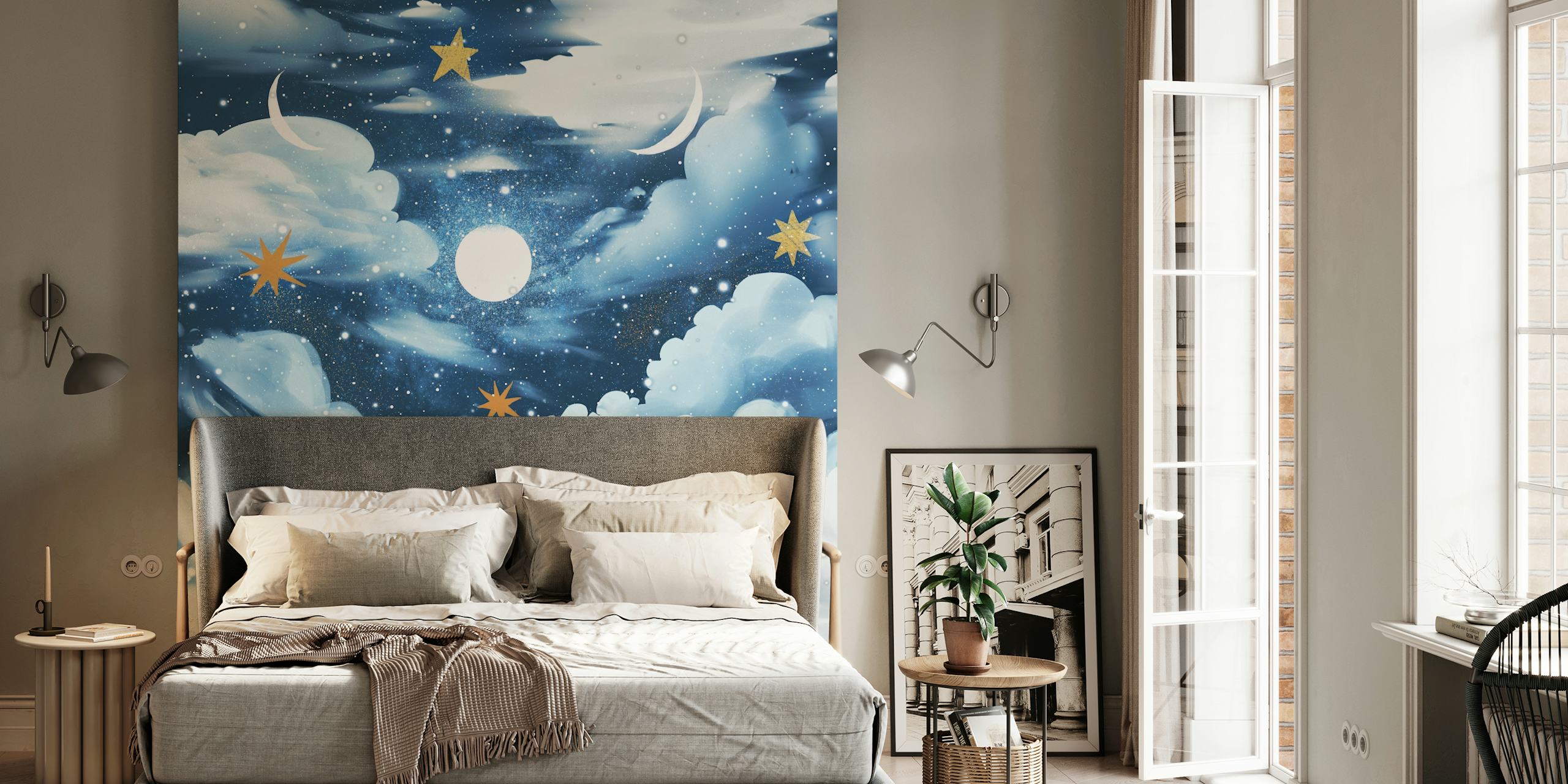 Sparkling Starfield Bliss tapet vist i et rom