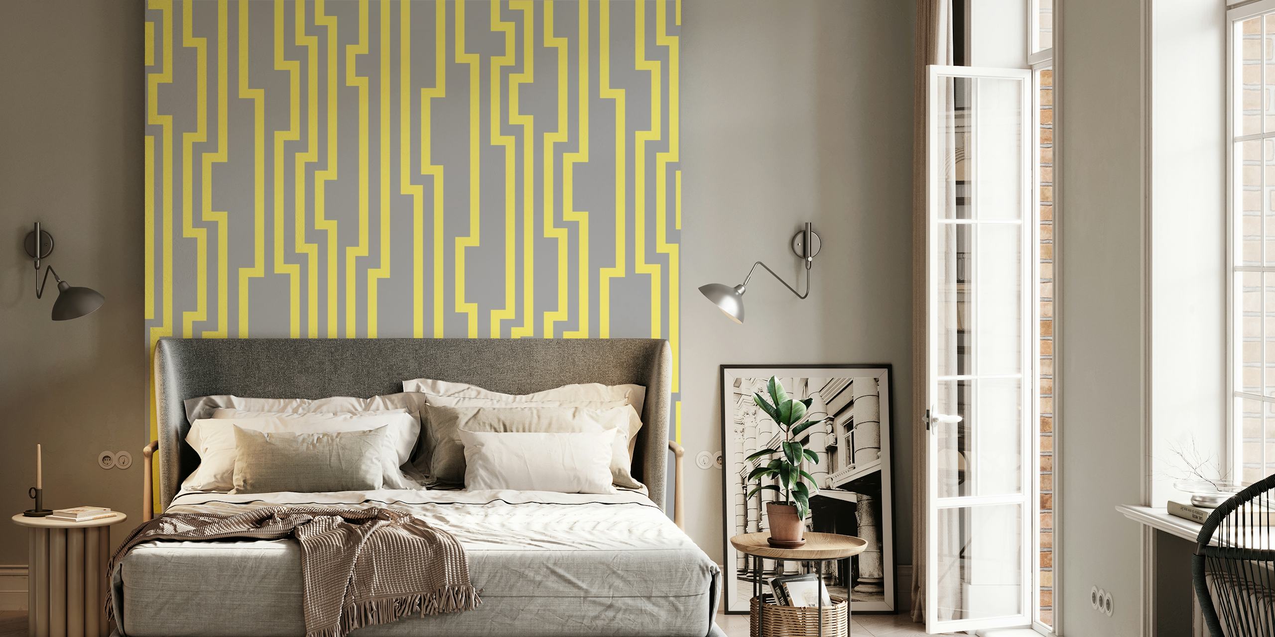 Abstract Lines Decor in un interno moderno