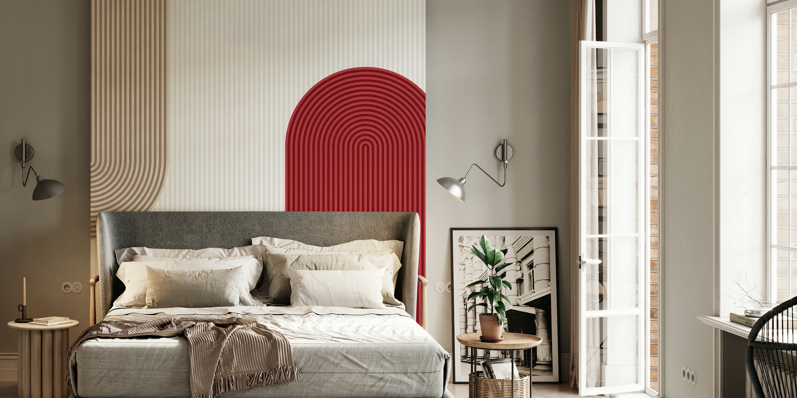 Expressive lines tapetdesign i et rom