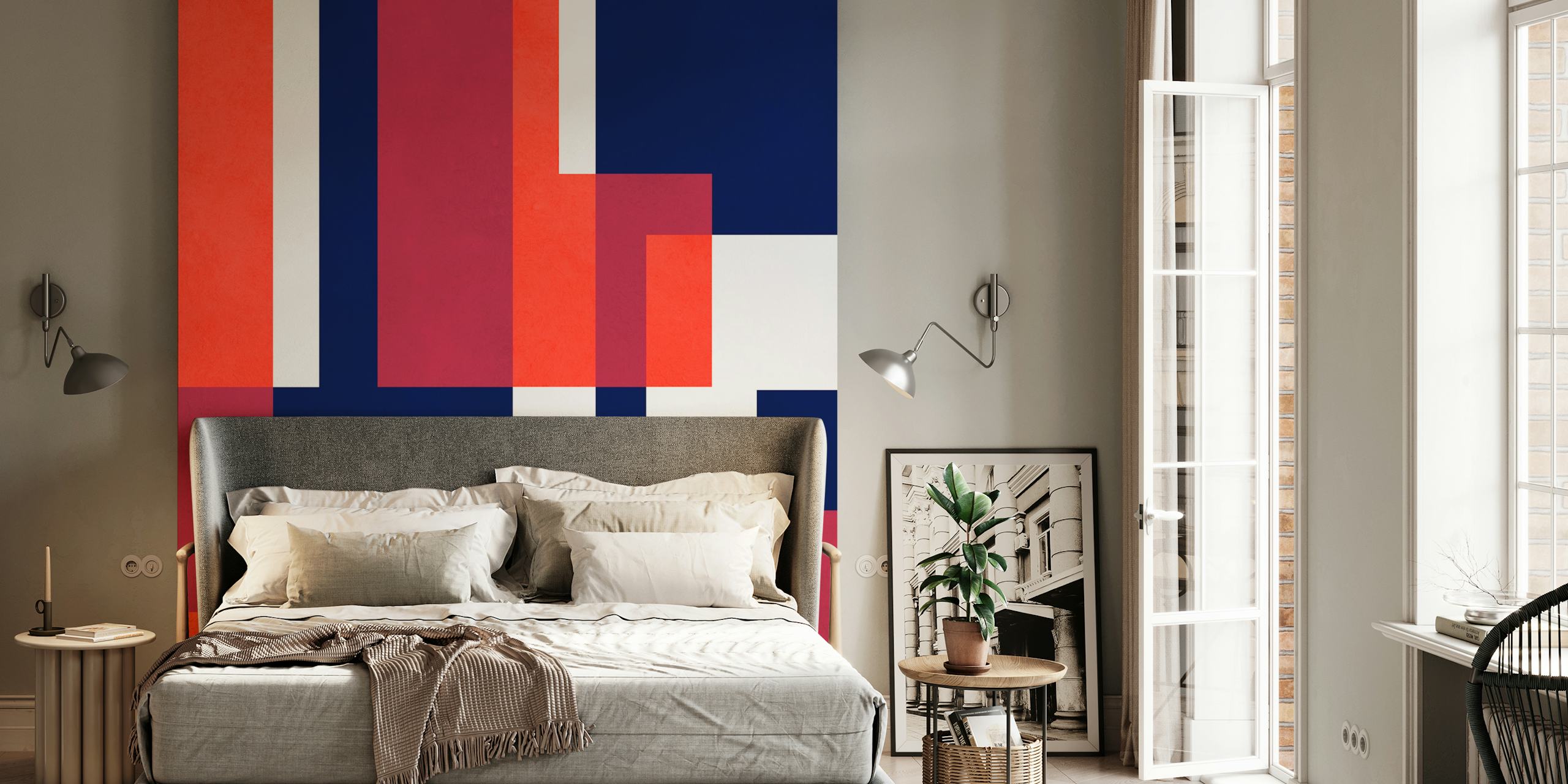 Geometric layers 15 tapetti huoneessa