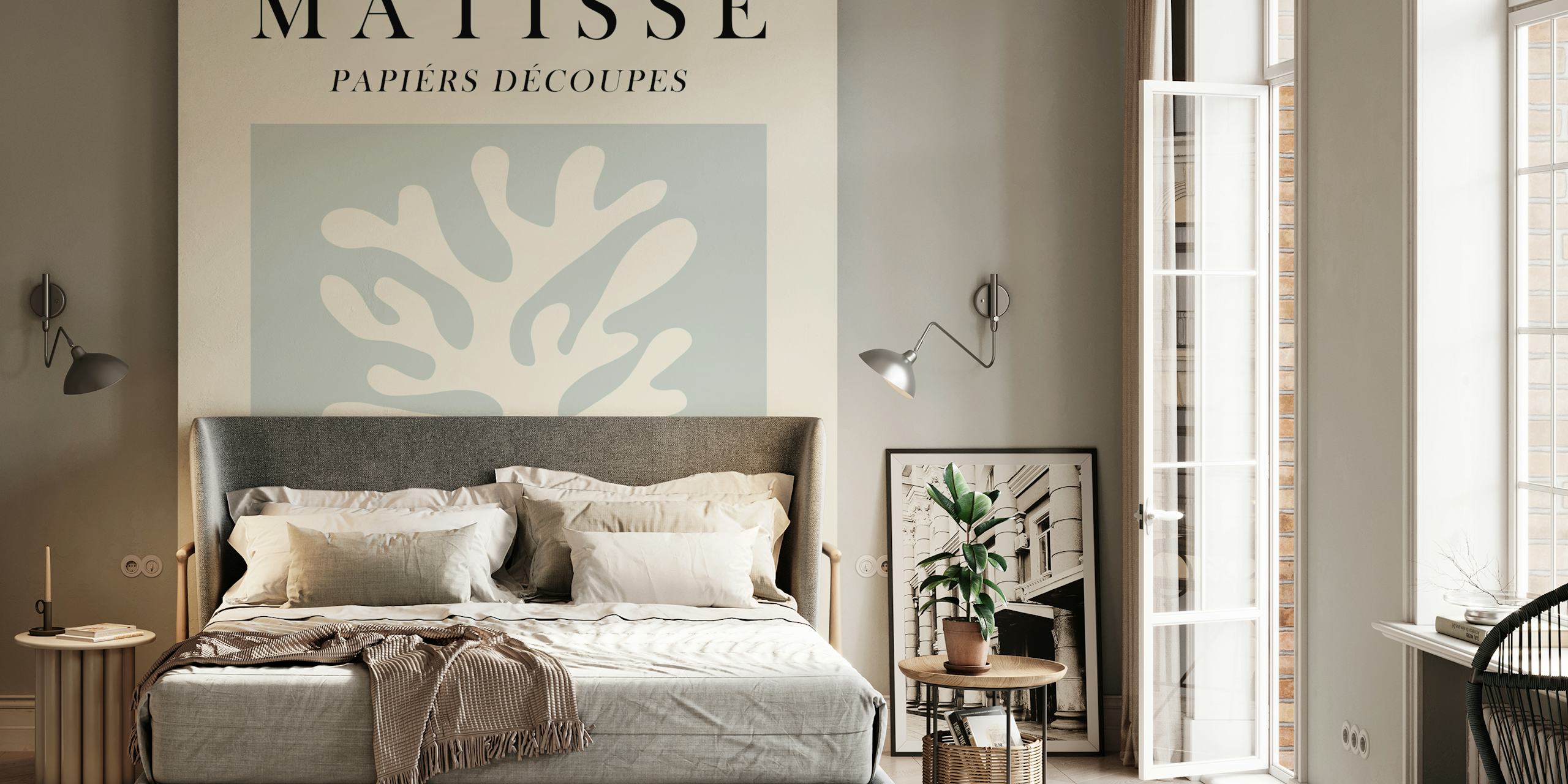 Ταπετσαρία Blue Matisse poster σε ένα δωμάτιο